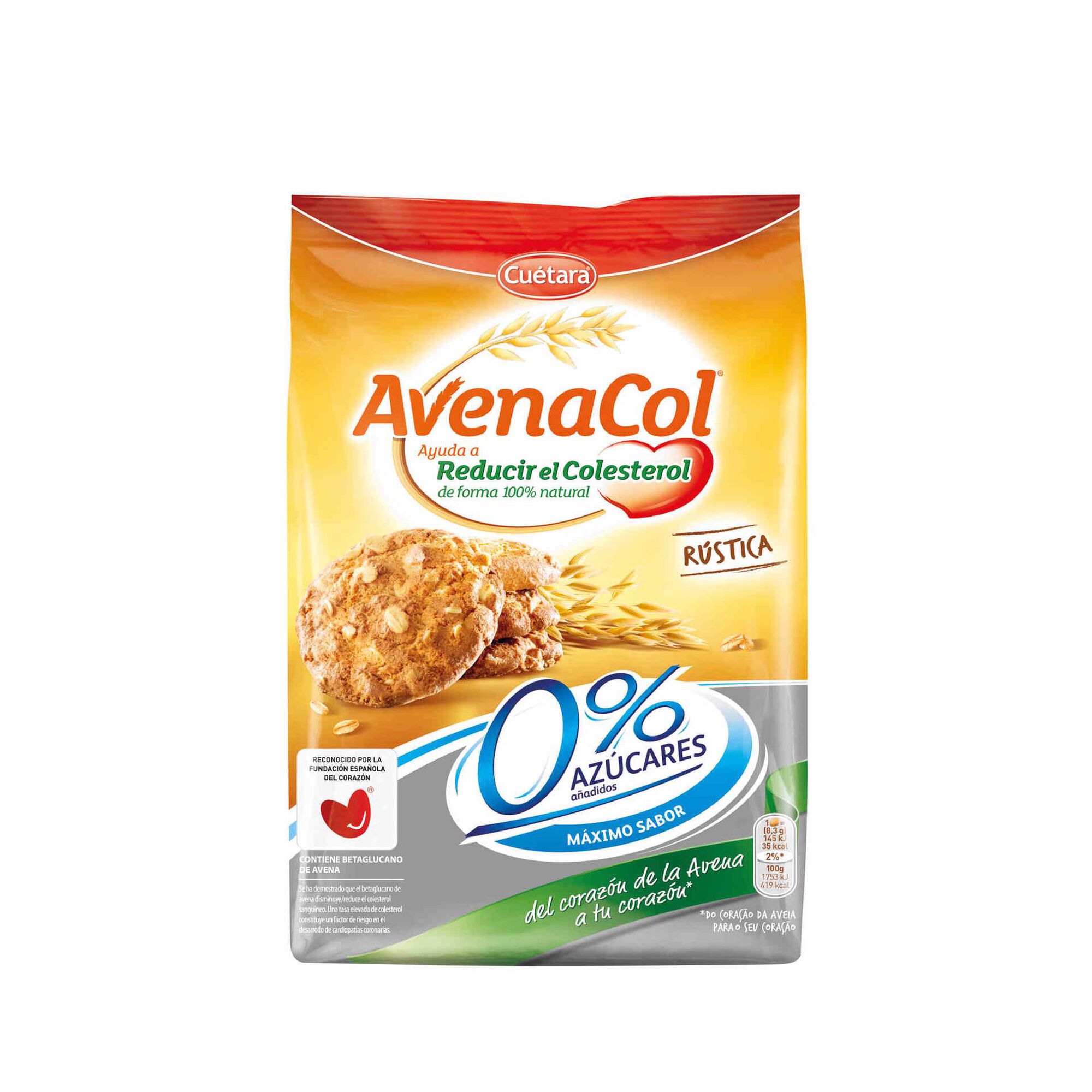 Bolachas de Aveia Avenacol Rústica sem Açúcares Bolachas de Aveia Avenacol Rústica sem Açúcares