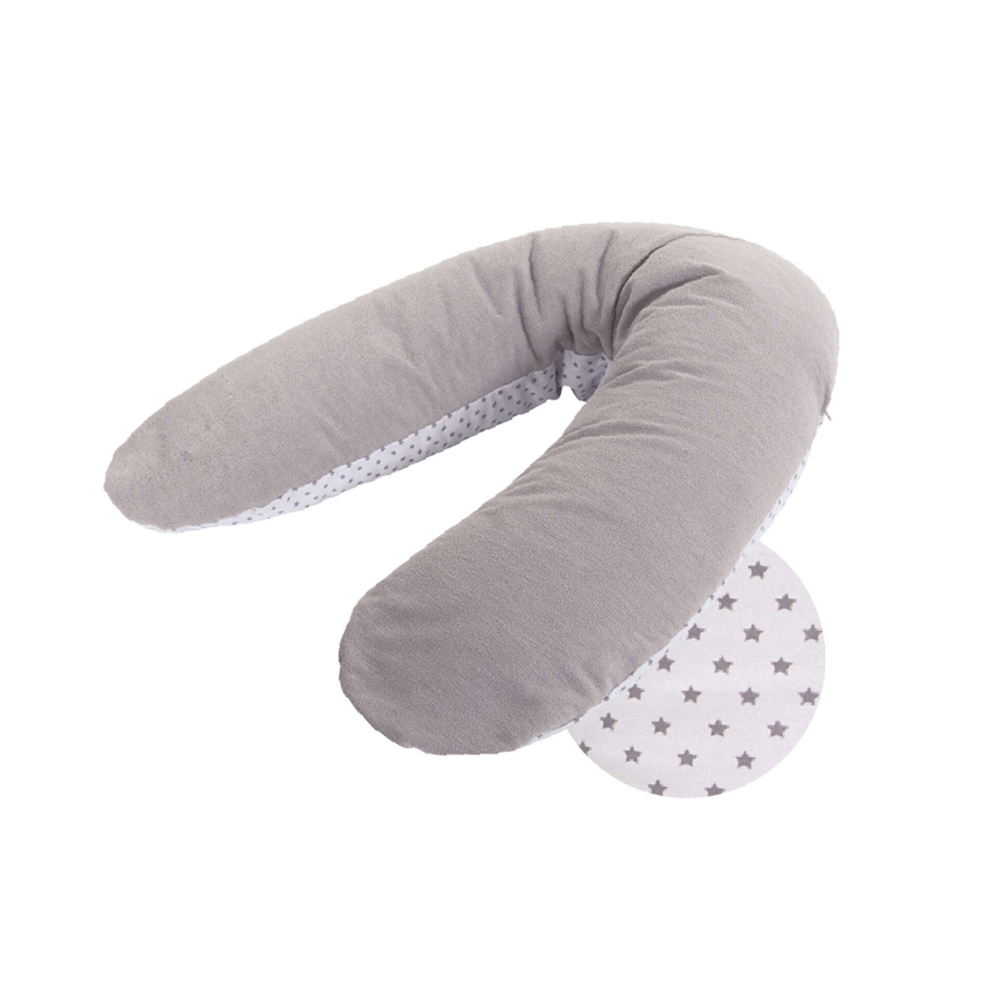 Almofada de Amamentação Estrelas Cinza