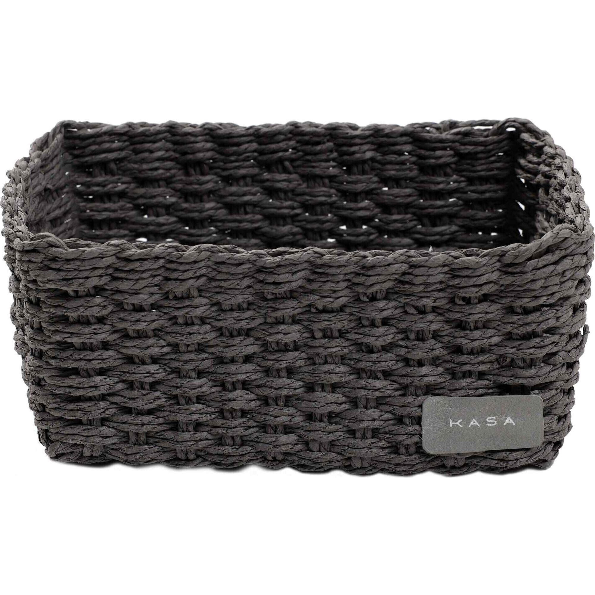 Cesto WC Retangular 21x15x10cm Cinza Escuro