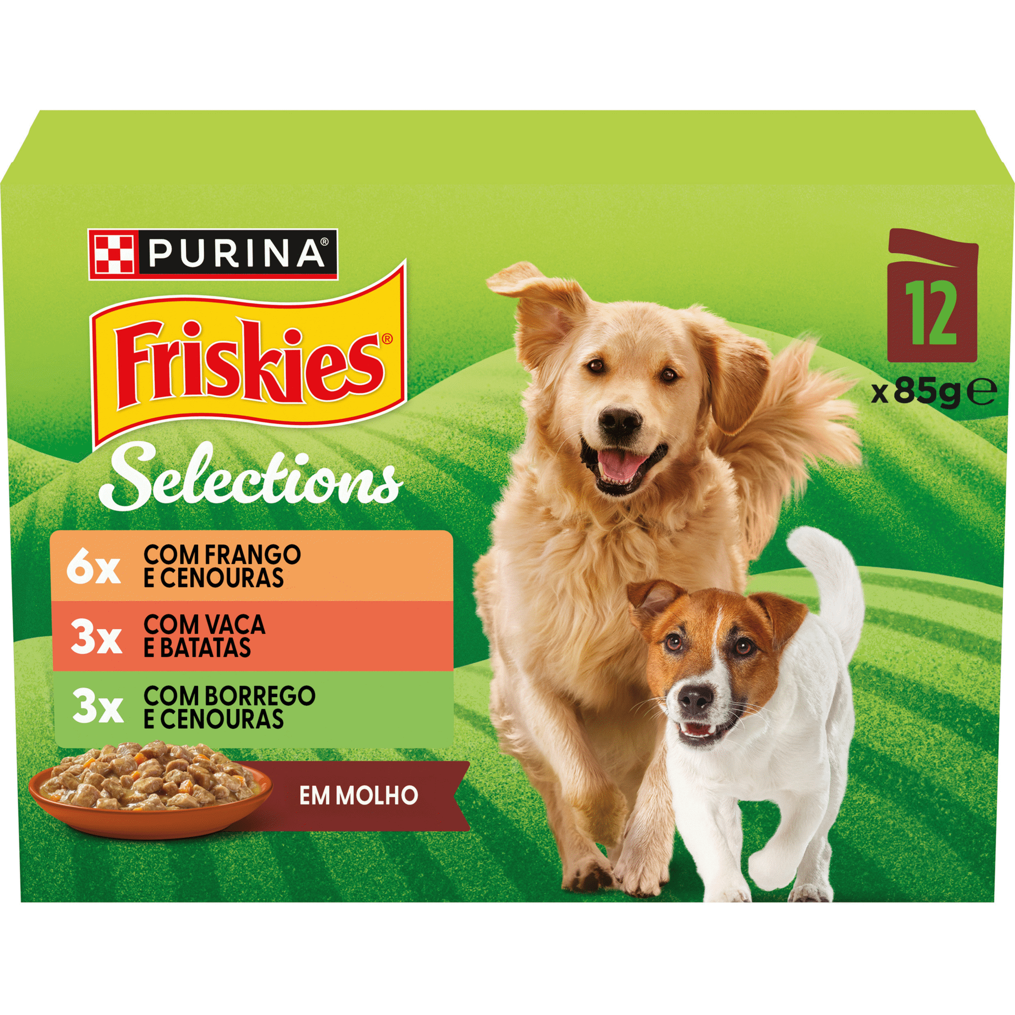 Comida H&uacute;mida para C&atilde;o Adulto Carnes em Molho Purina Friskies
