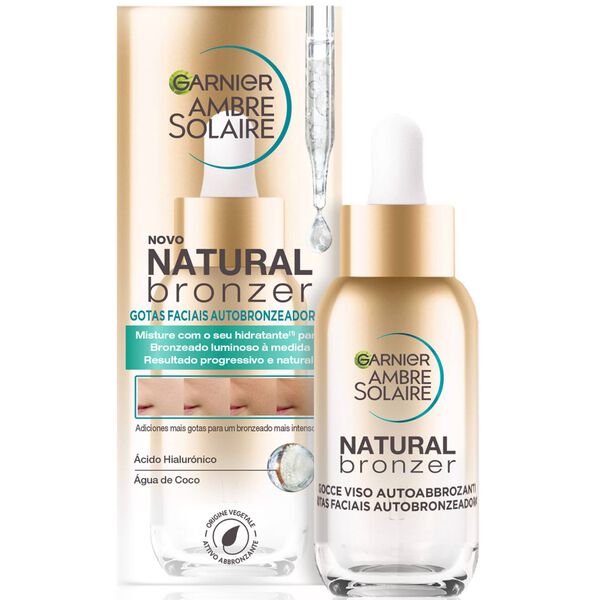 Gotas Faciais Autobronzeadoras Natural Bronze  Garnier Ambre Solaire