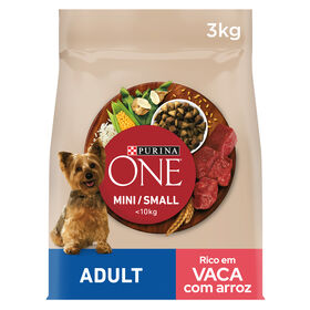 Ra&ccedil;&atilde;o para C&atilde;o Adulto Mini Vaca e Arroz Purina One Mini