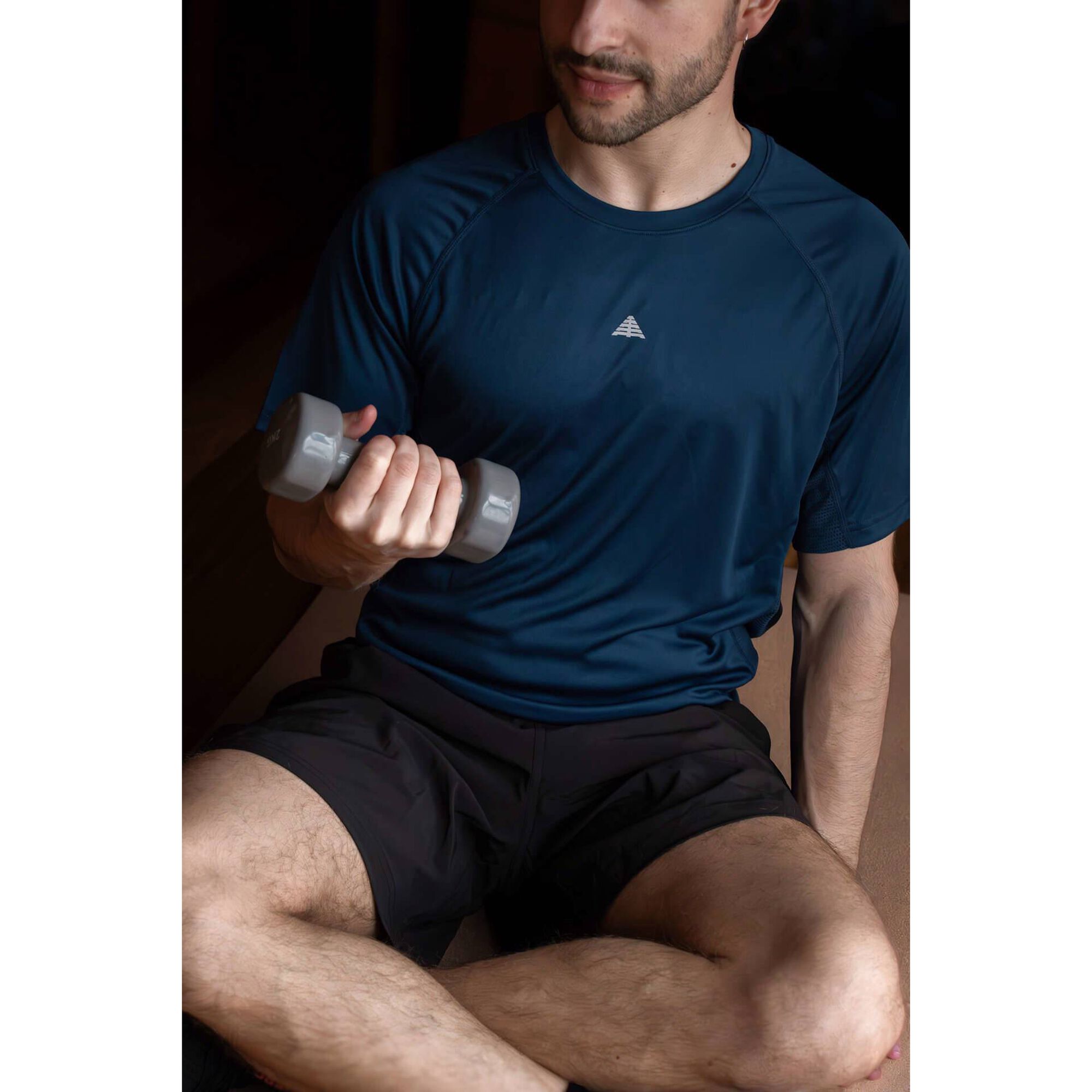 T-Shirt Fitness M Homem Azul