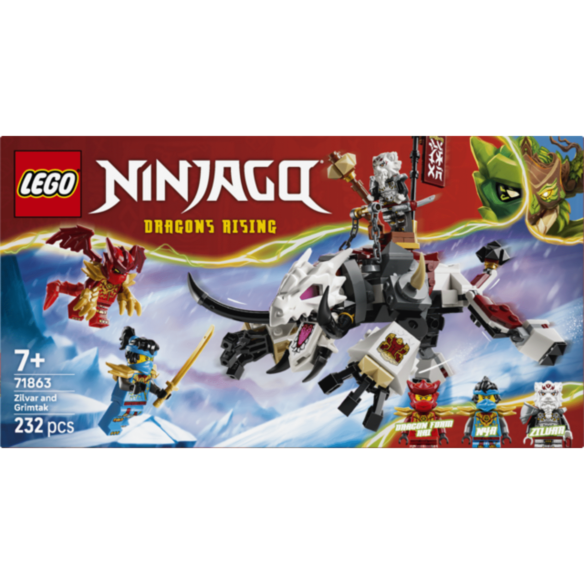 LEGO Ninjago - Zilvar e Grimtak, a Besta Drag&atilde;o - 71863