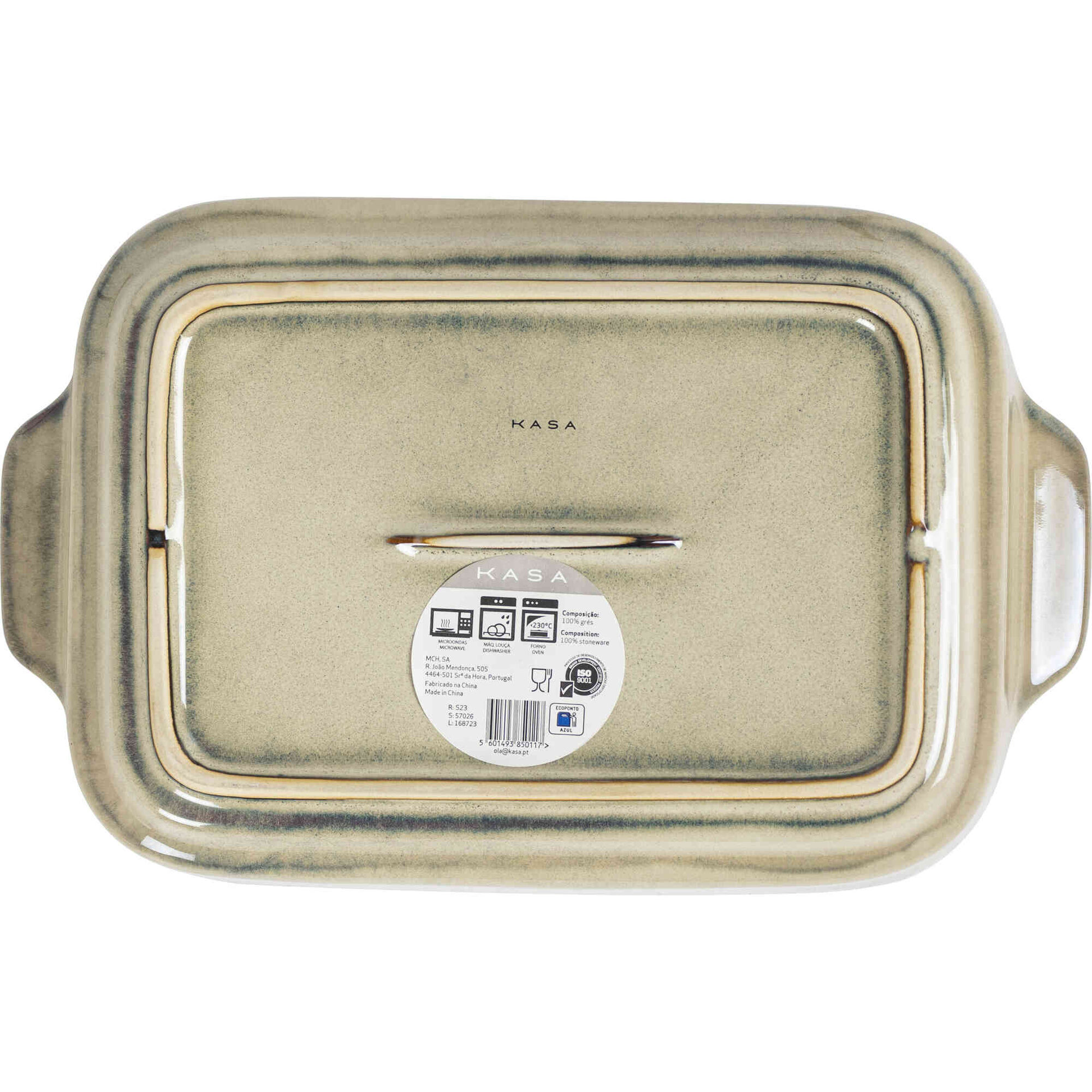 Assadeira Retangular Reativa 27x17cm Castanha Kasa