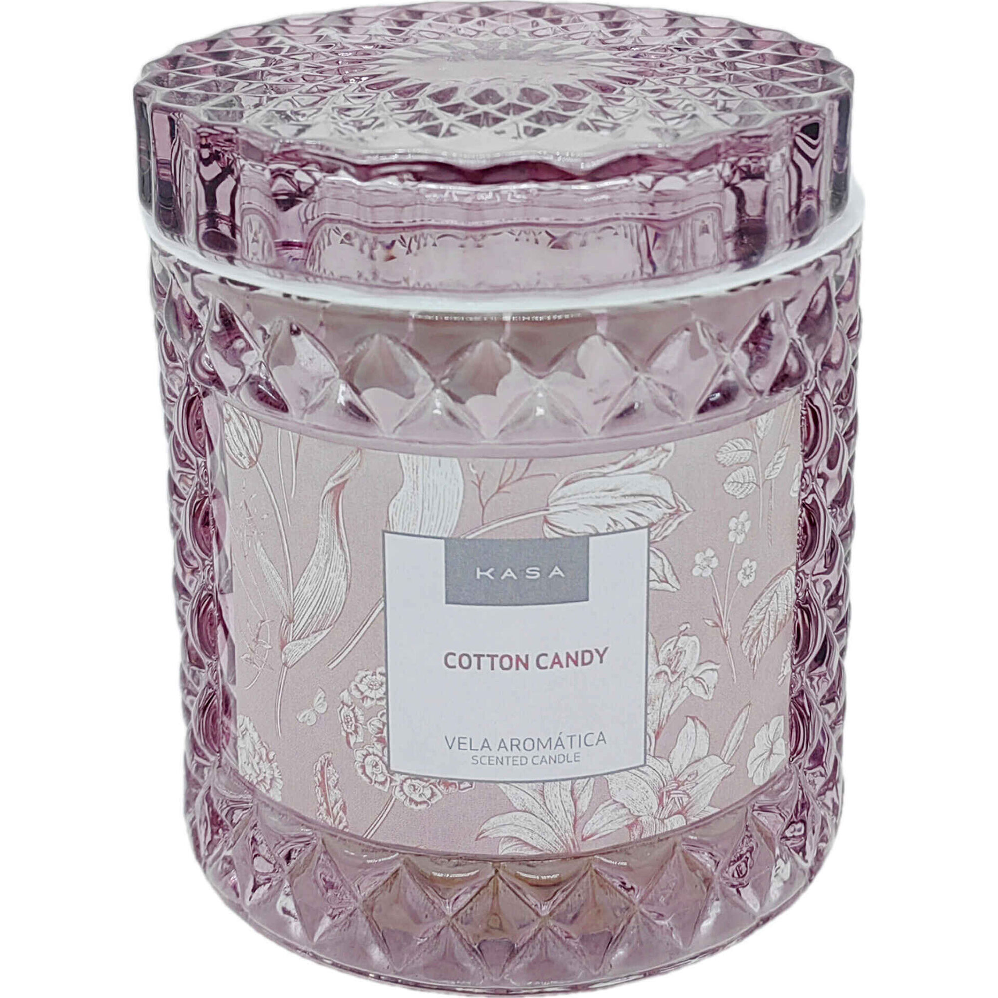 Vela em Copo Vidro com Tampa 190g Malva