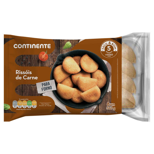 Rissóis de Carne Pré-Fritos Continente