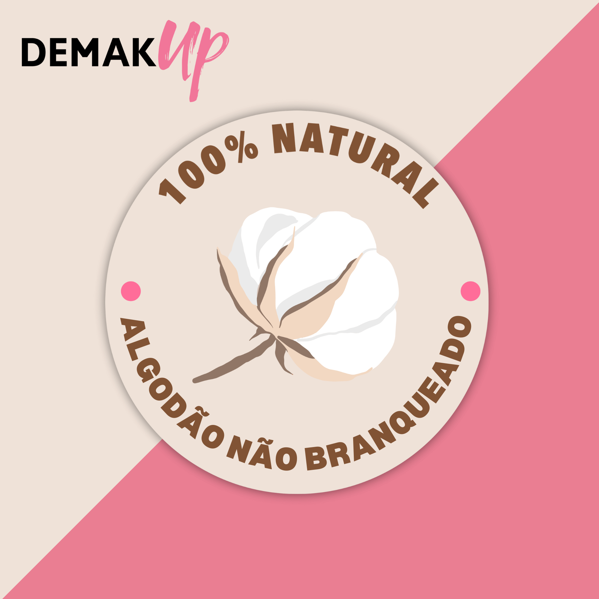 Discos de Algodão Desmaquilhantes Não Branqueados Cocoon Redondos