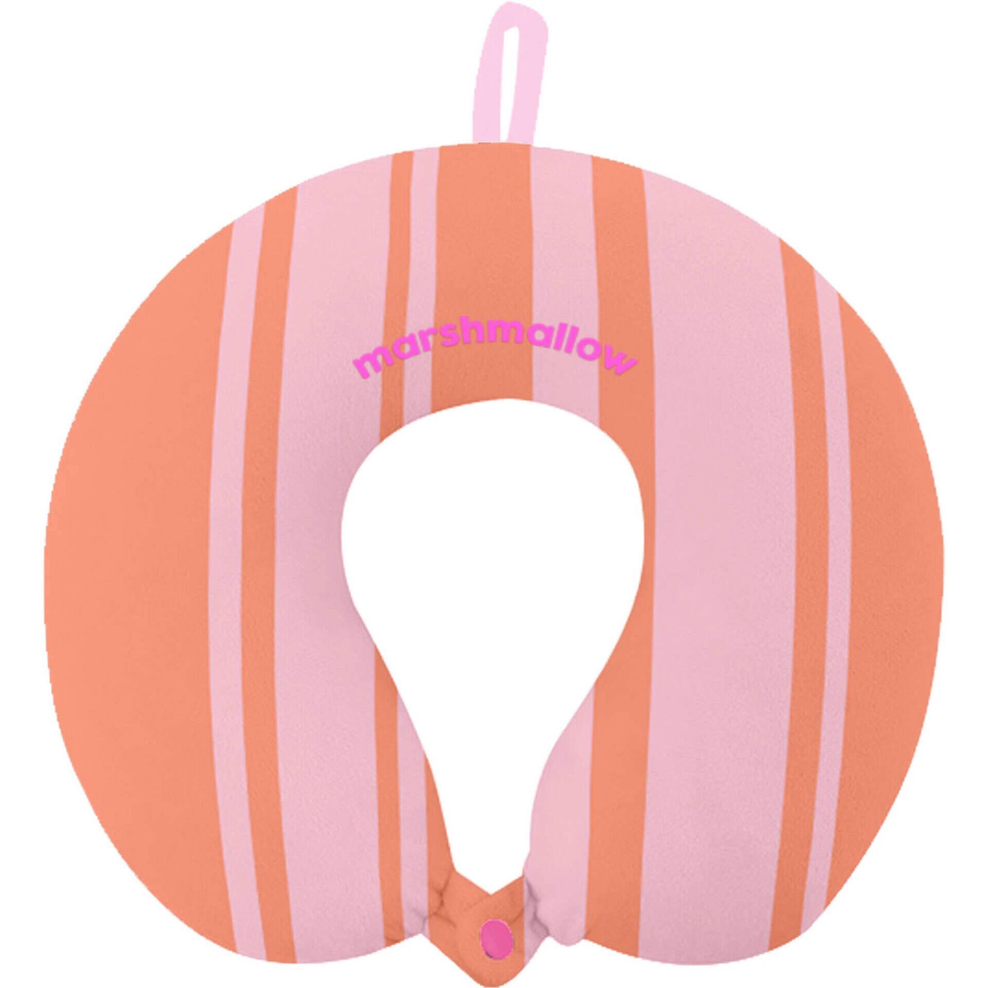 Almofada Viagem Riscas Laranja e Rosa Marshmallow