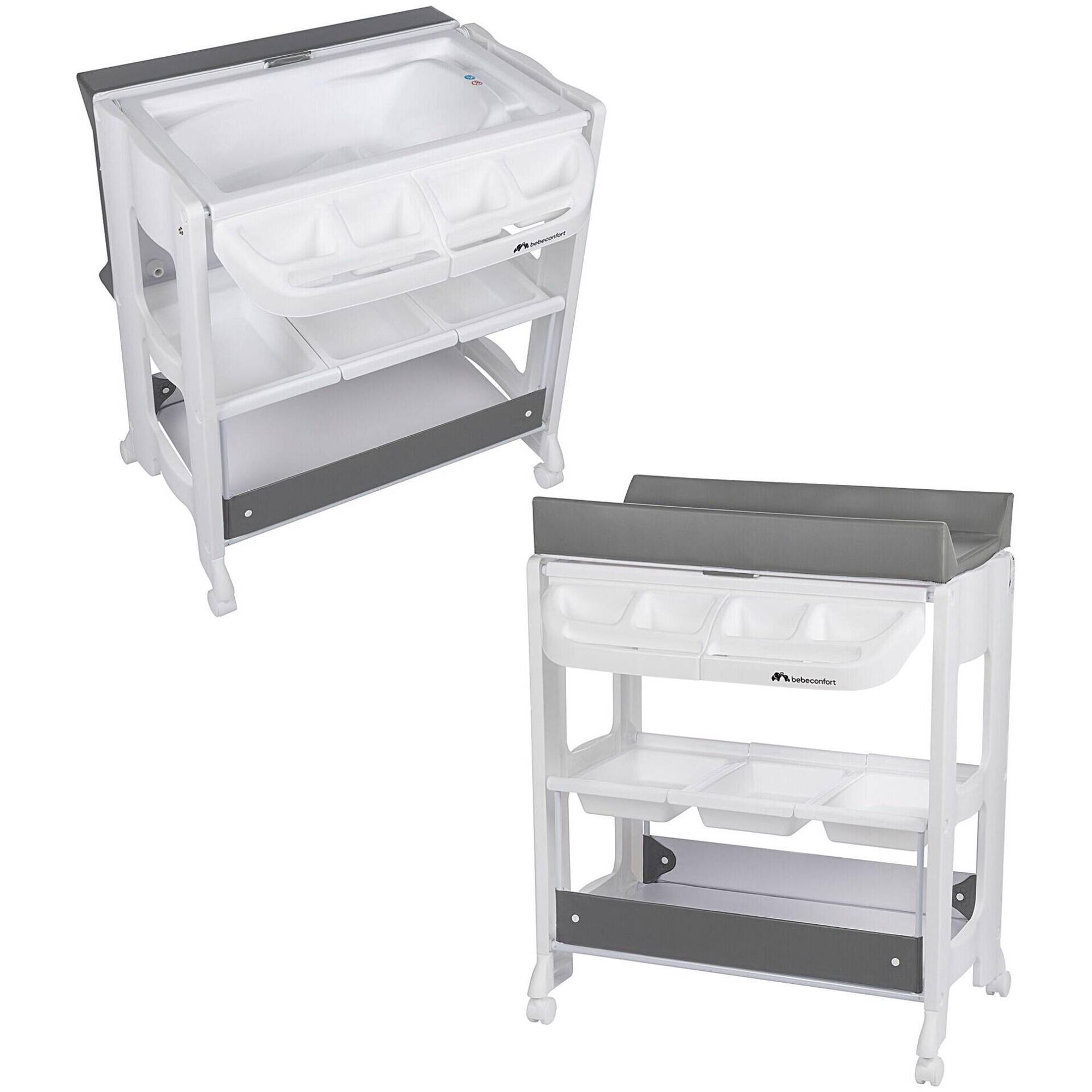 Banheira 3 N&iacute;veis Cinza Rosie Bebeconfort