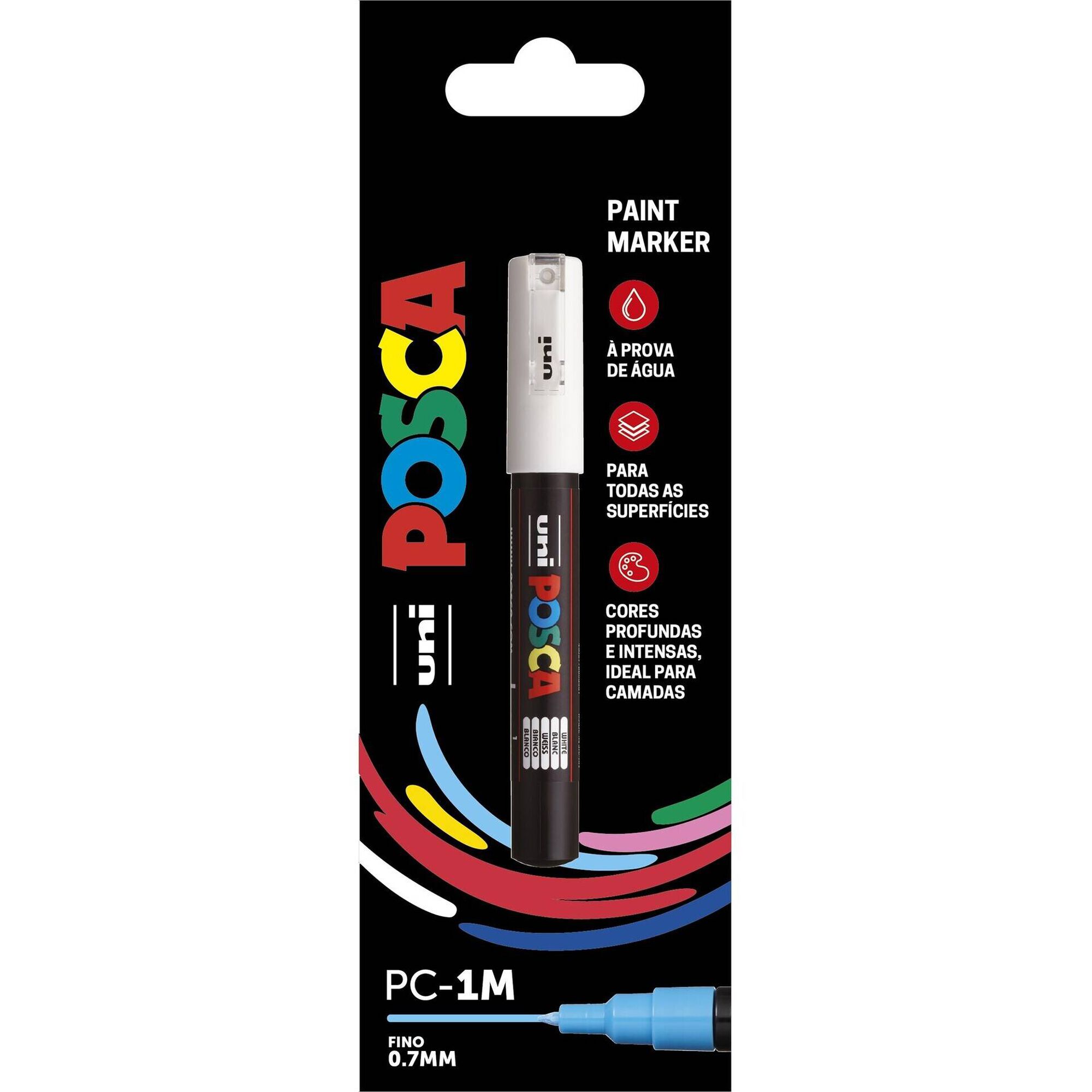 Marcador Posca Pc-1M Branco Uni