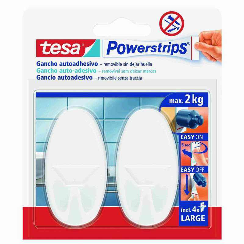 Ganchos Ovais Powerstrips Tesa