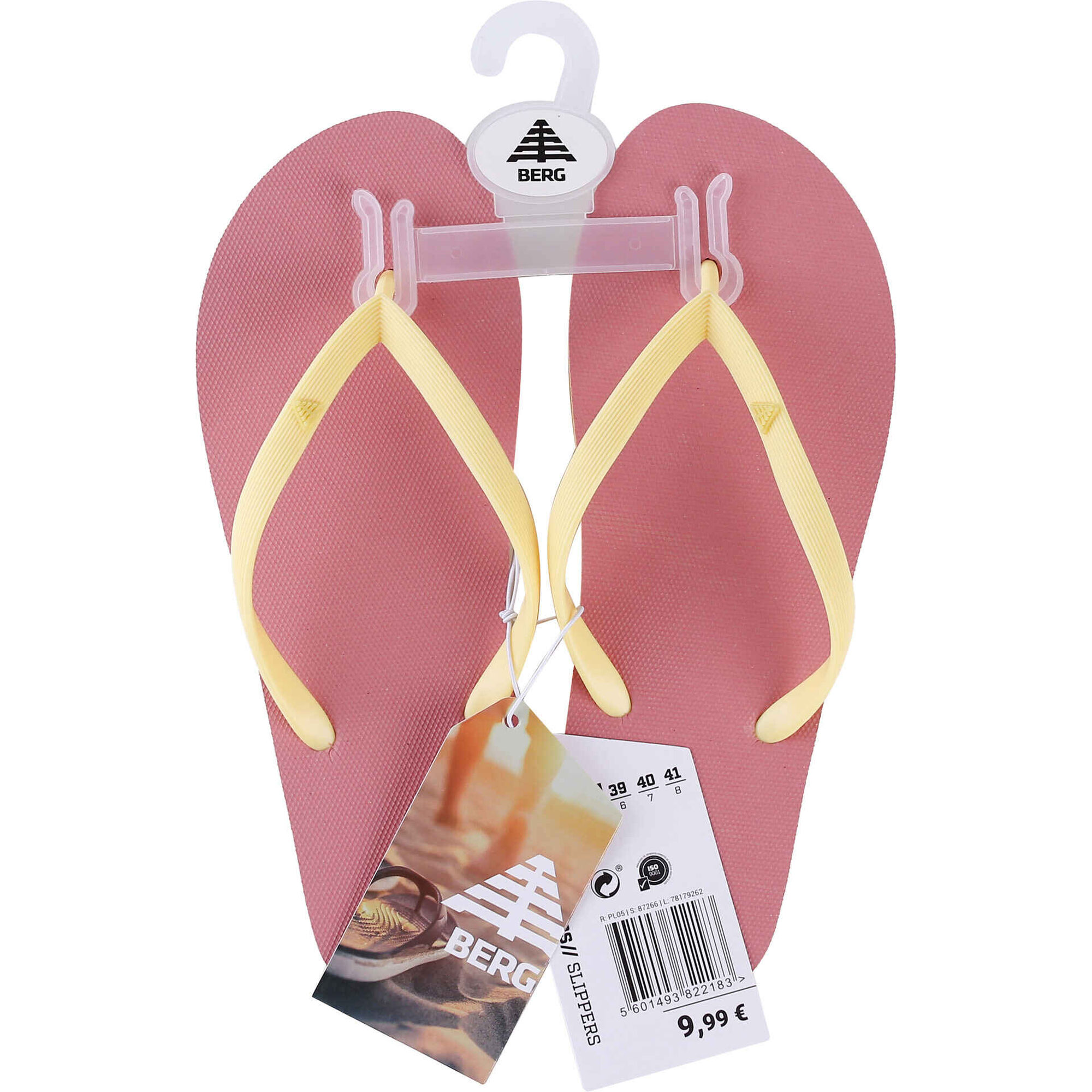 Chinelo 40 Amarelo e Rosa Berg