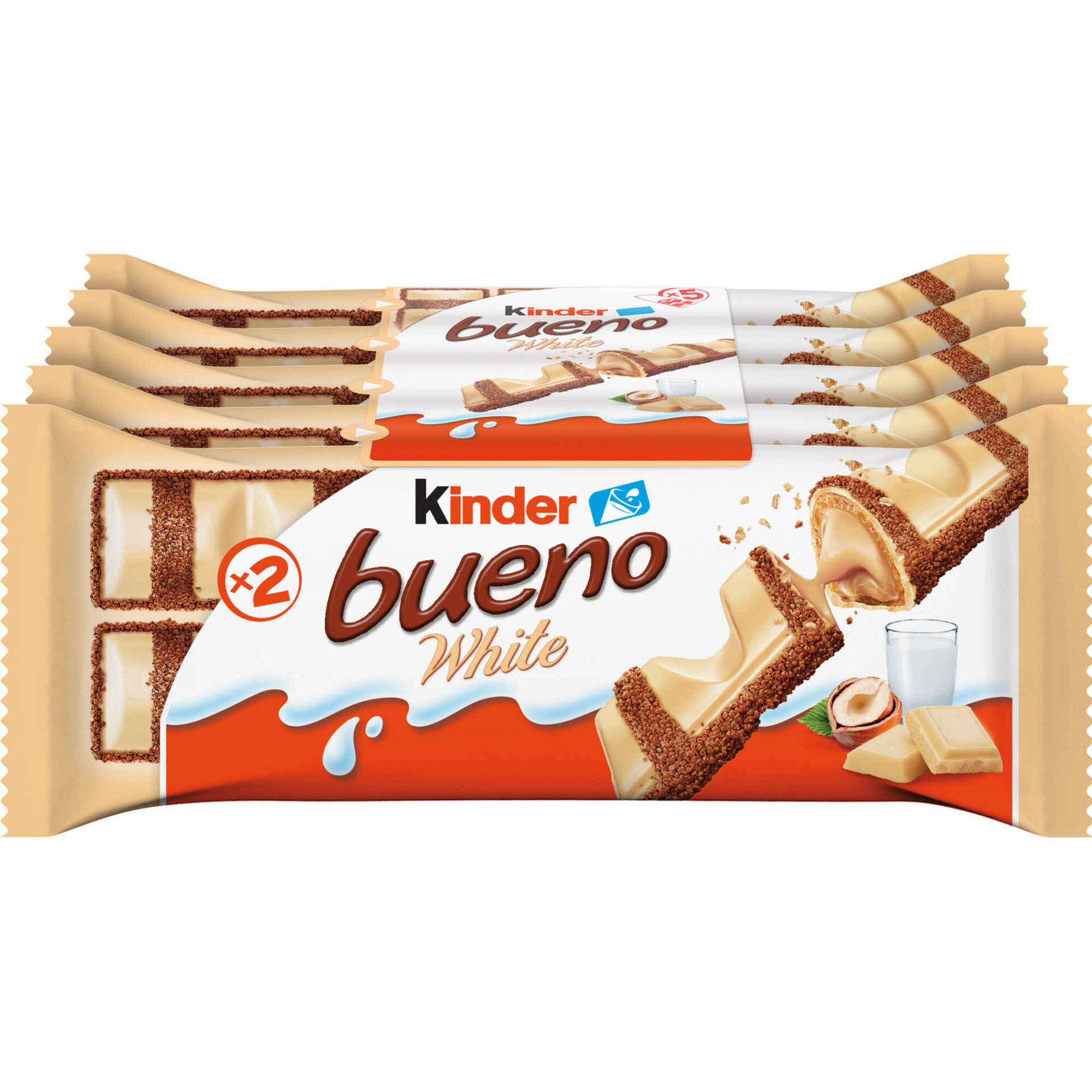 Snack de Chocolate Branco Kinder Bueno Conjunto