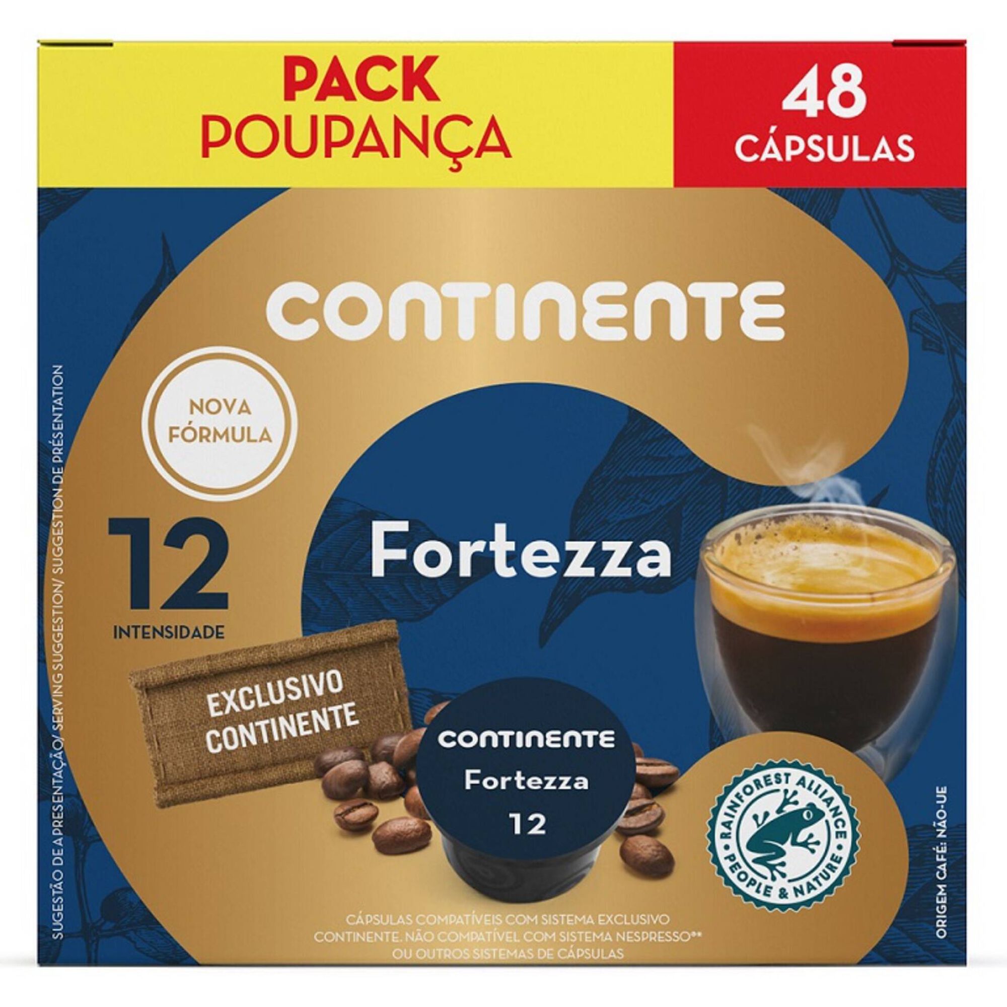 Cápsulas de Café Fortezza Int 12 Pack Poupança