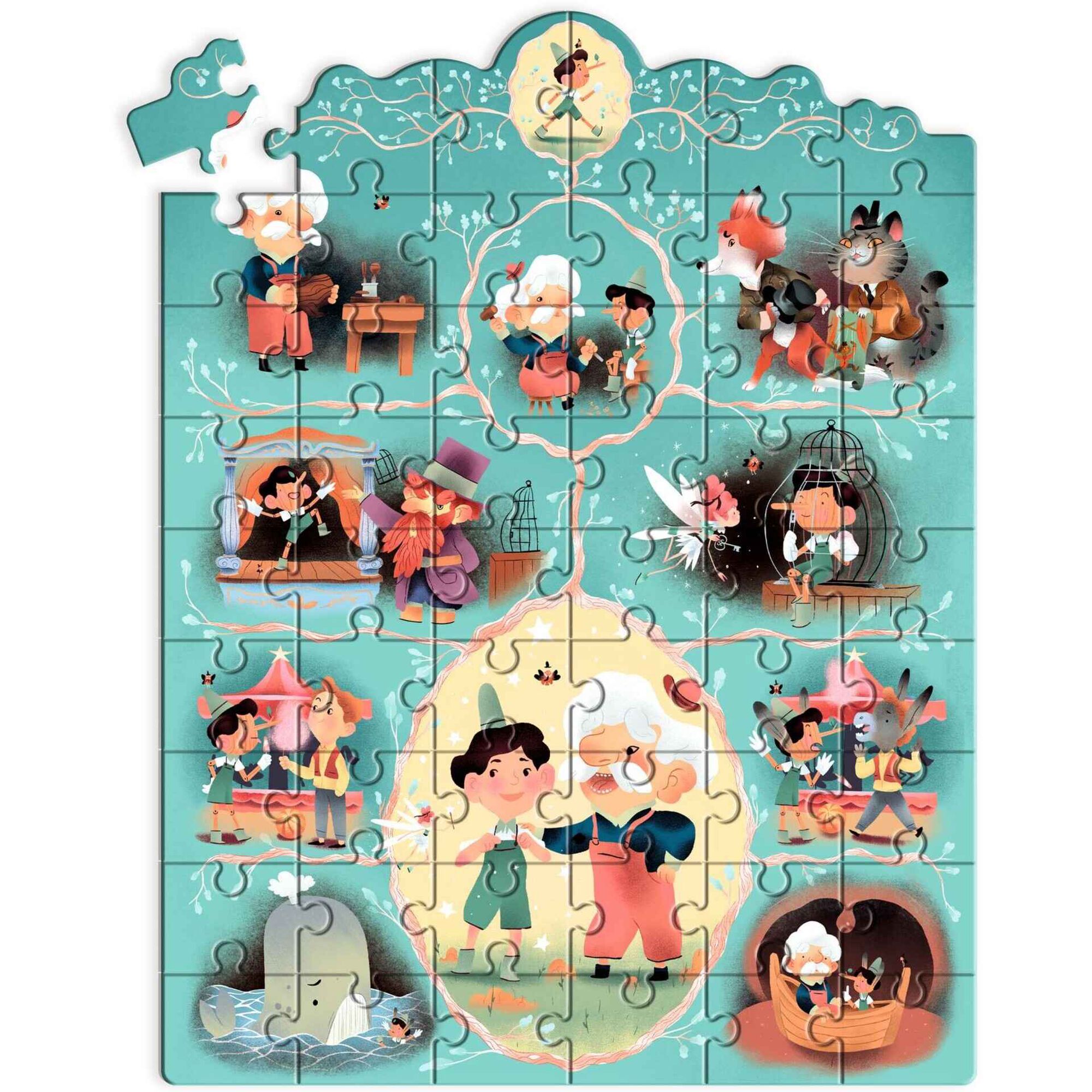 Djeco - Puzzle Pin&oacute;quio 54 Pe&ccedil;as