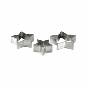 Conjunto 3 Formas Bolacha Estrela Alum&iacute;nio Chefe Kasa