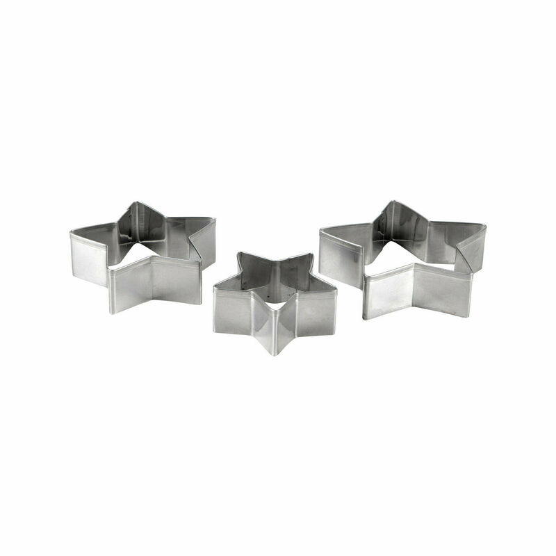 Conjunto 3 Formas Bolacha Estrela Alumínio Chefe Kasa