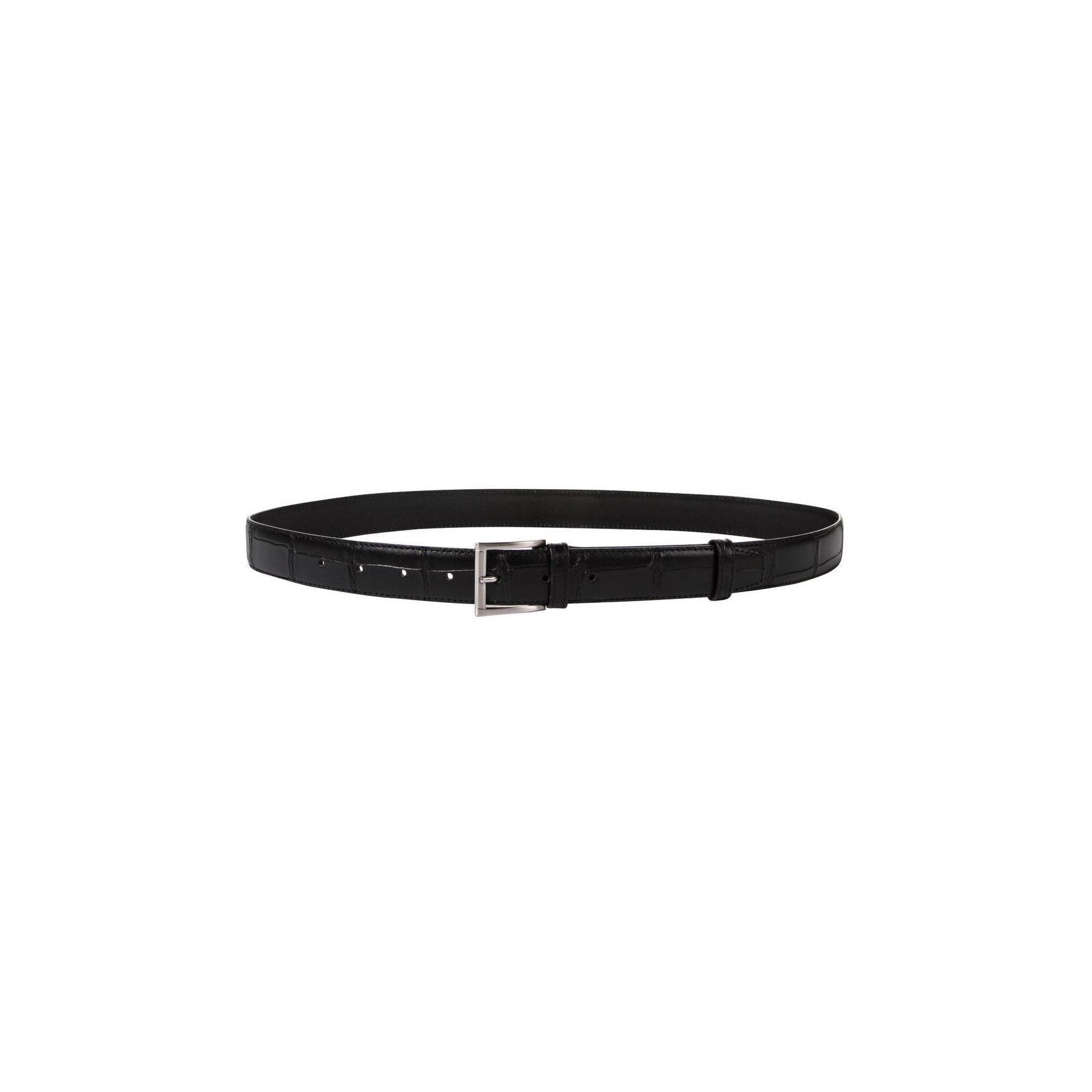 Cinto Efeito Crocodilo Preto Homem