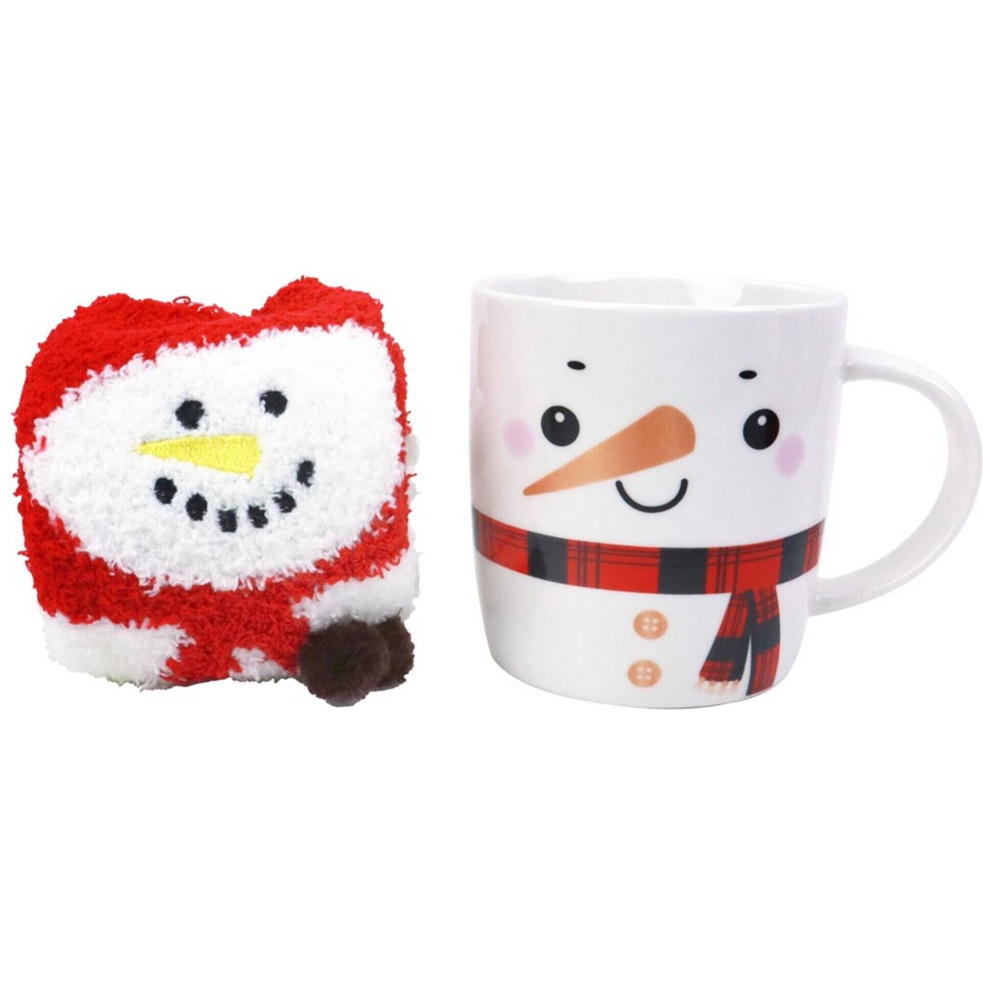 Caneca Boneco Neve com Meias