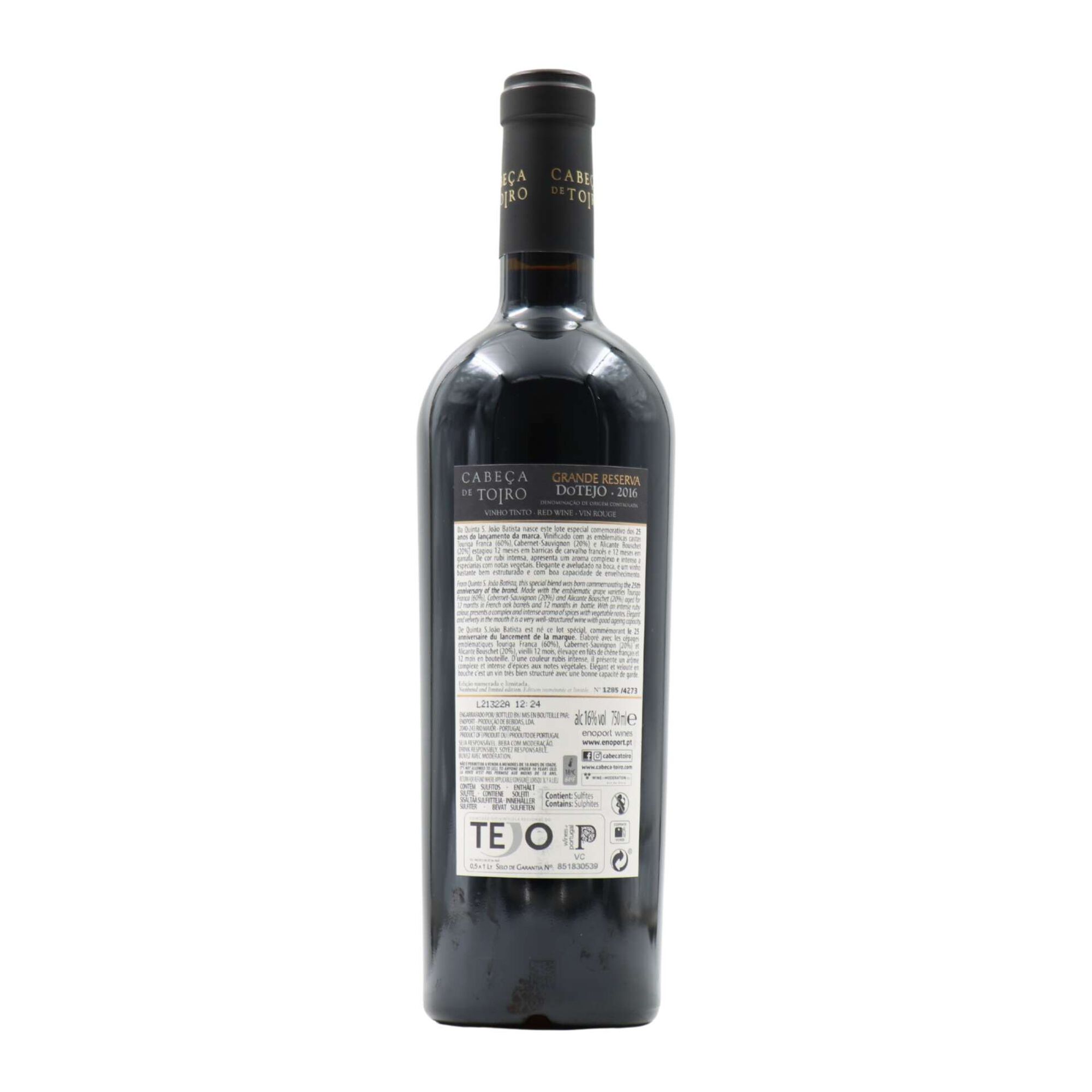 Cabe&ccedil;a De Toiro 25 Anos Tejo Vinho Tinto