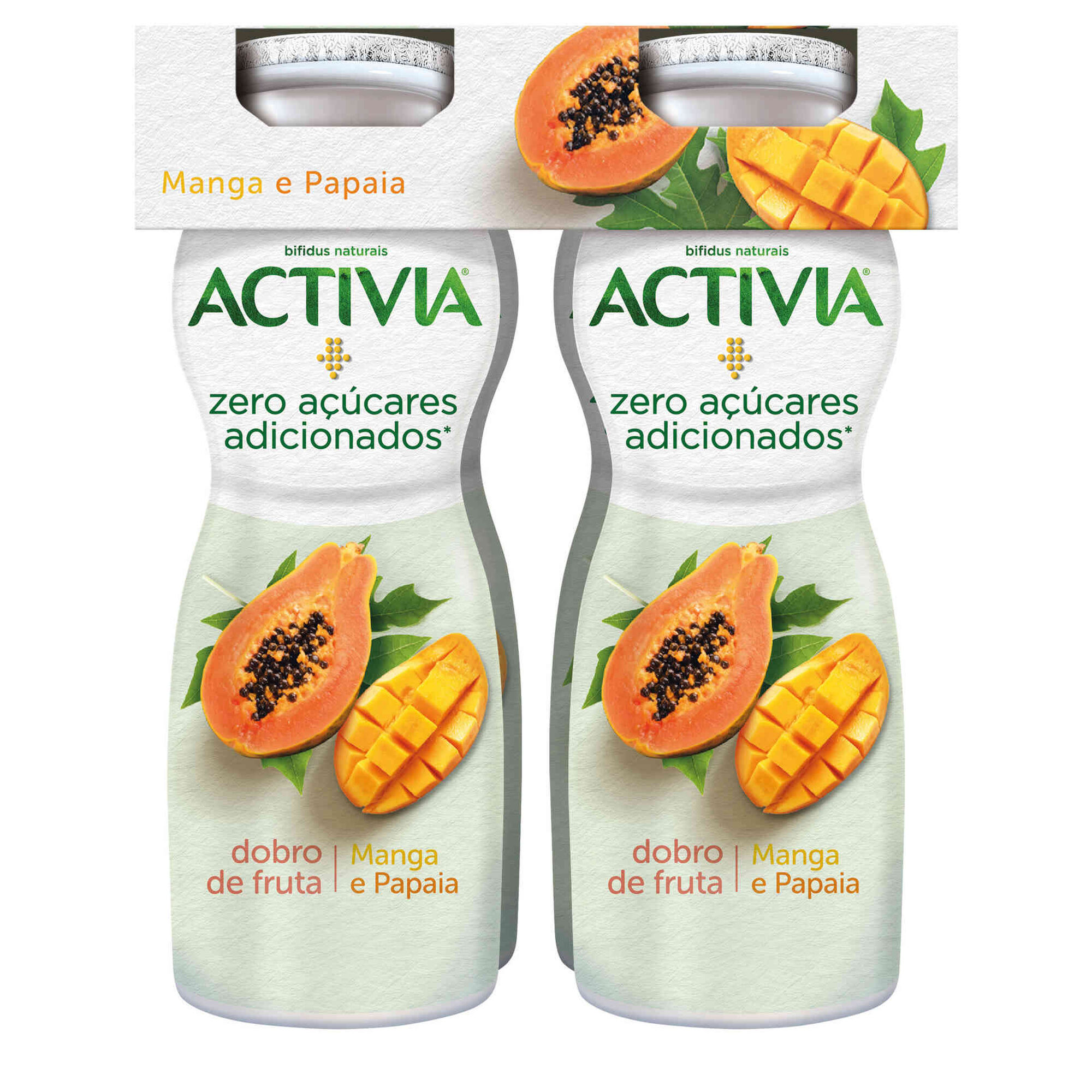 Iogurte Líquido Bifidus Manga e Papaia Activia sem Açúcar Iogurte Líquido Bifidus Manga e Papaia Activia sem Açúcar