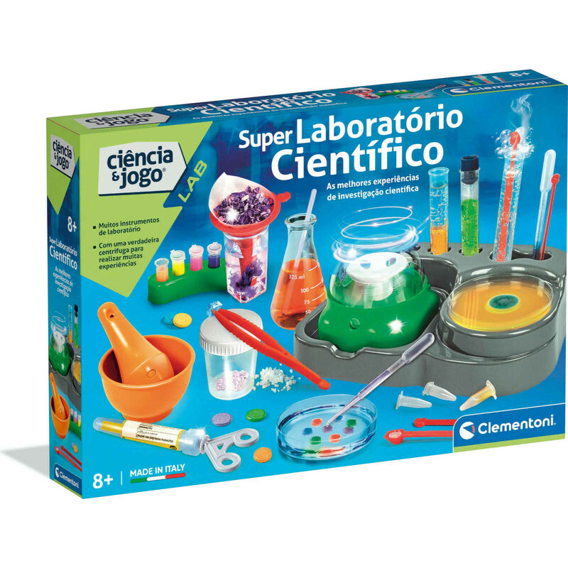 Clementoni - Kit Ciência &amp; Jogo Laboratório Científico