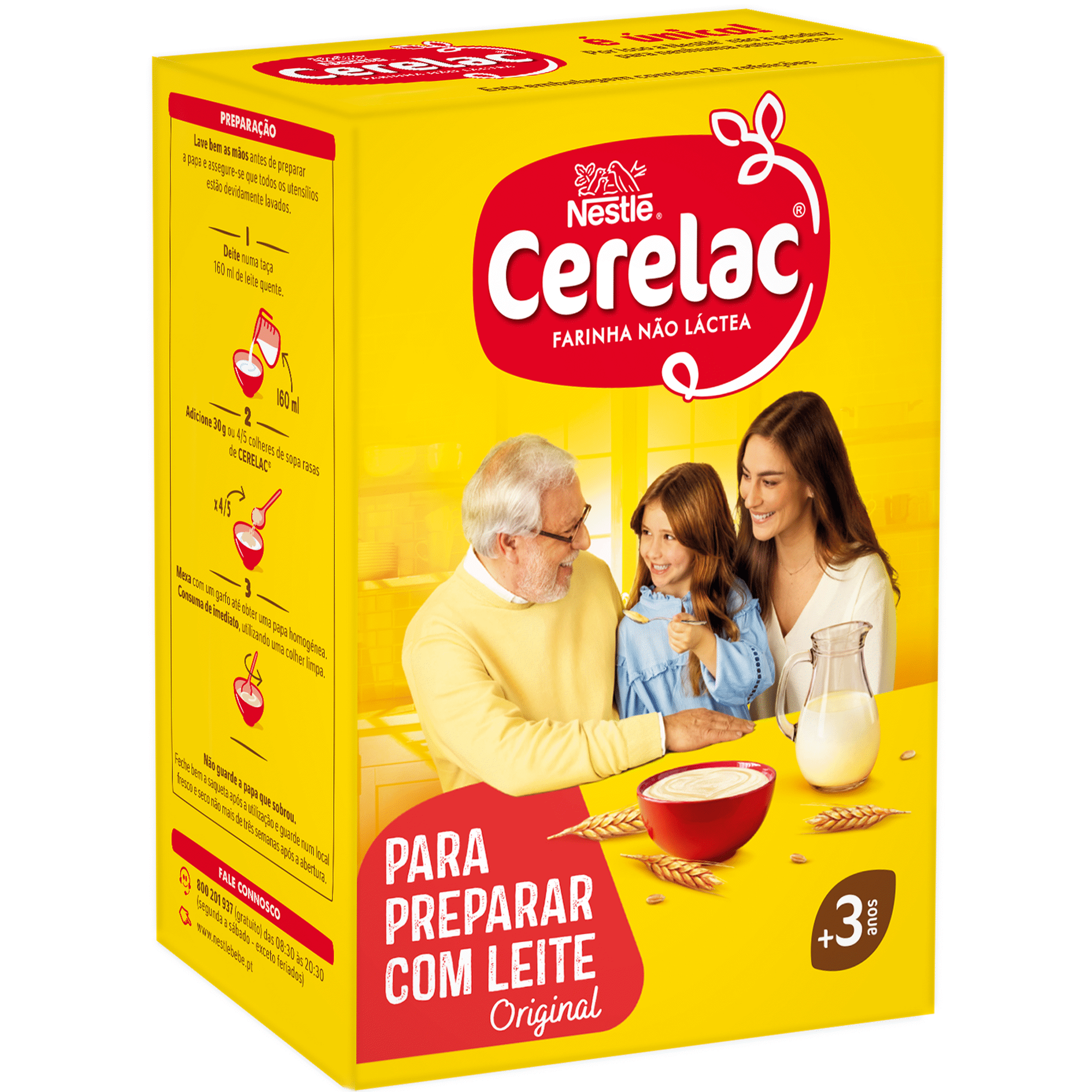 Papa Infantil para Preparar com Leite +3A Cerelac