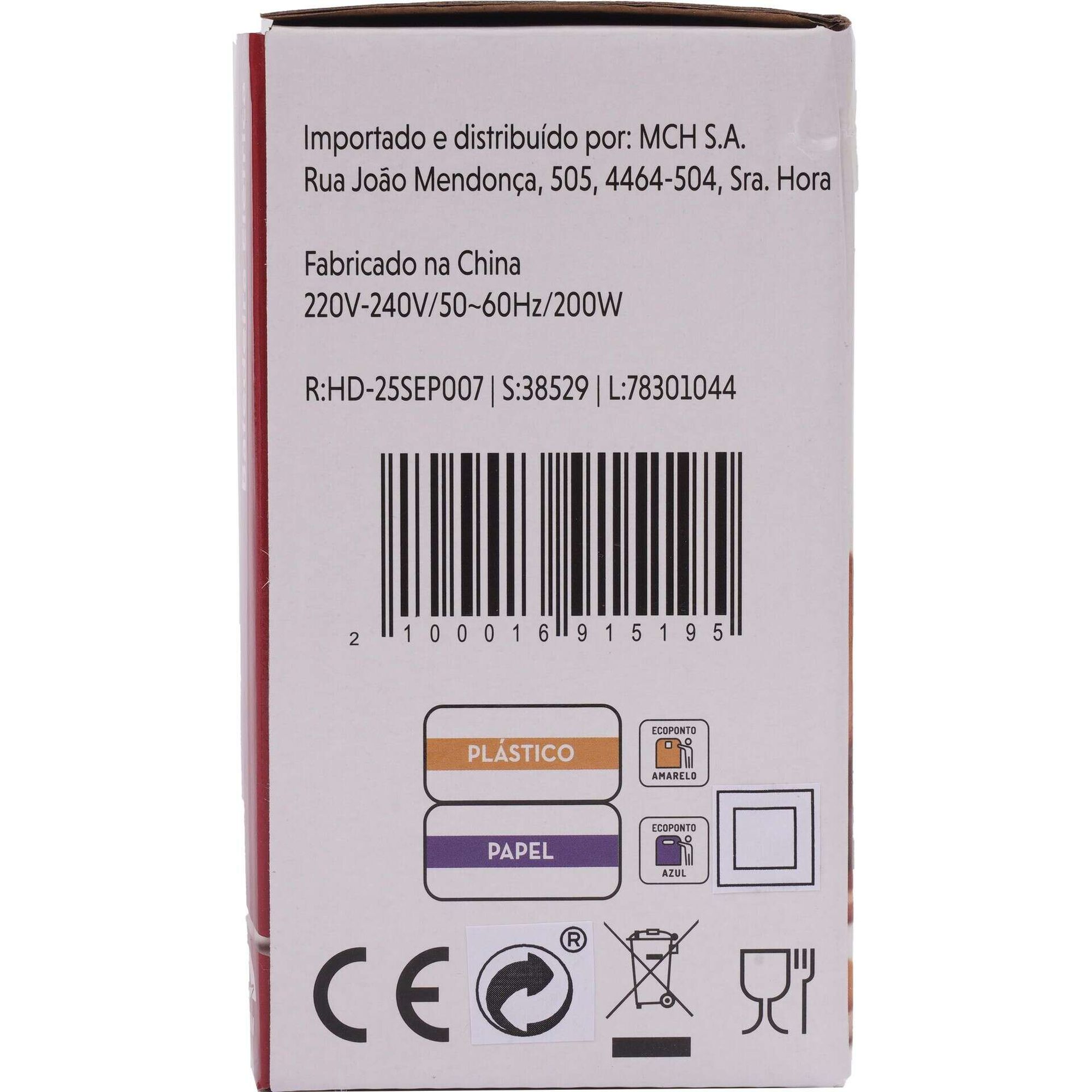 Batedeira El&eacute;trica Vermelha 200W 220-240 Bazar&atilde;o