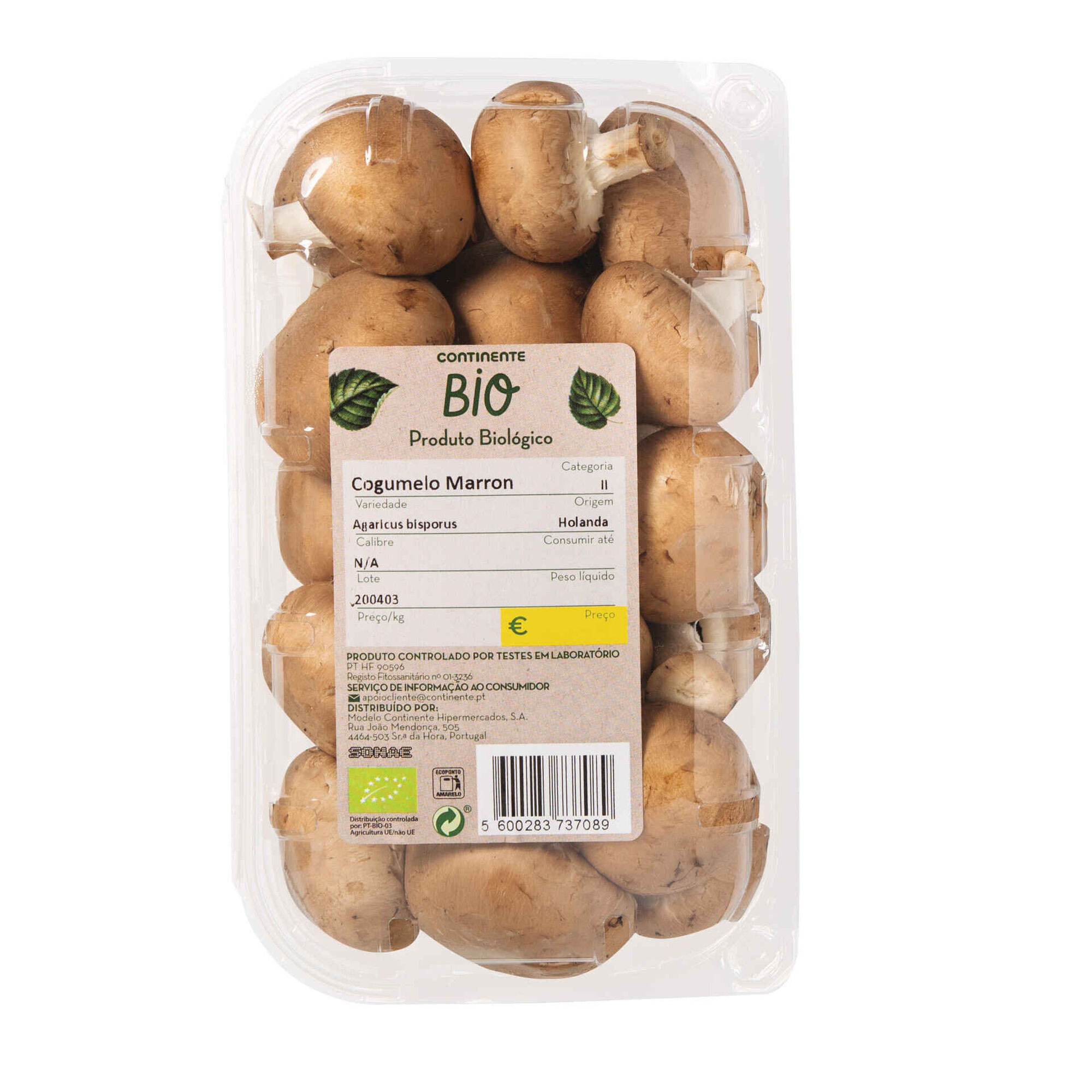 Cogumelo Marron Biol&oacute;gico Continente Bio