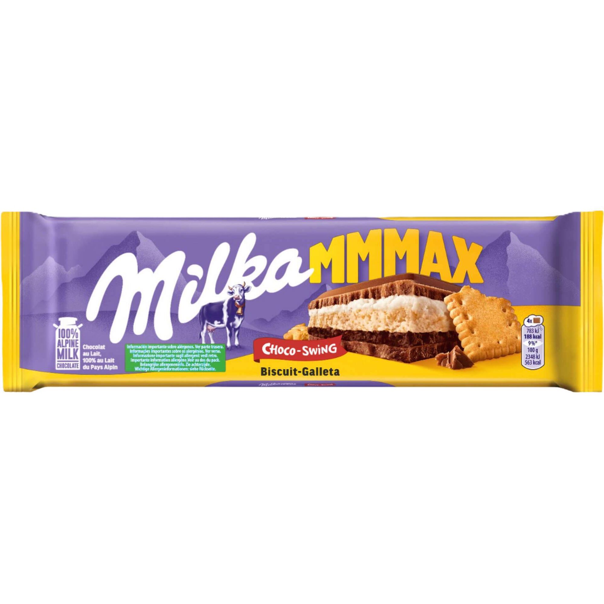 Tablete de Chocolate de Leite com Bolacha Milka