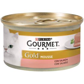 Comida H&uacute;mida para Gato Adulto Mousse Salm&atilde;o Purina Gourmet Gold