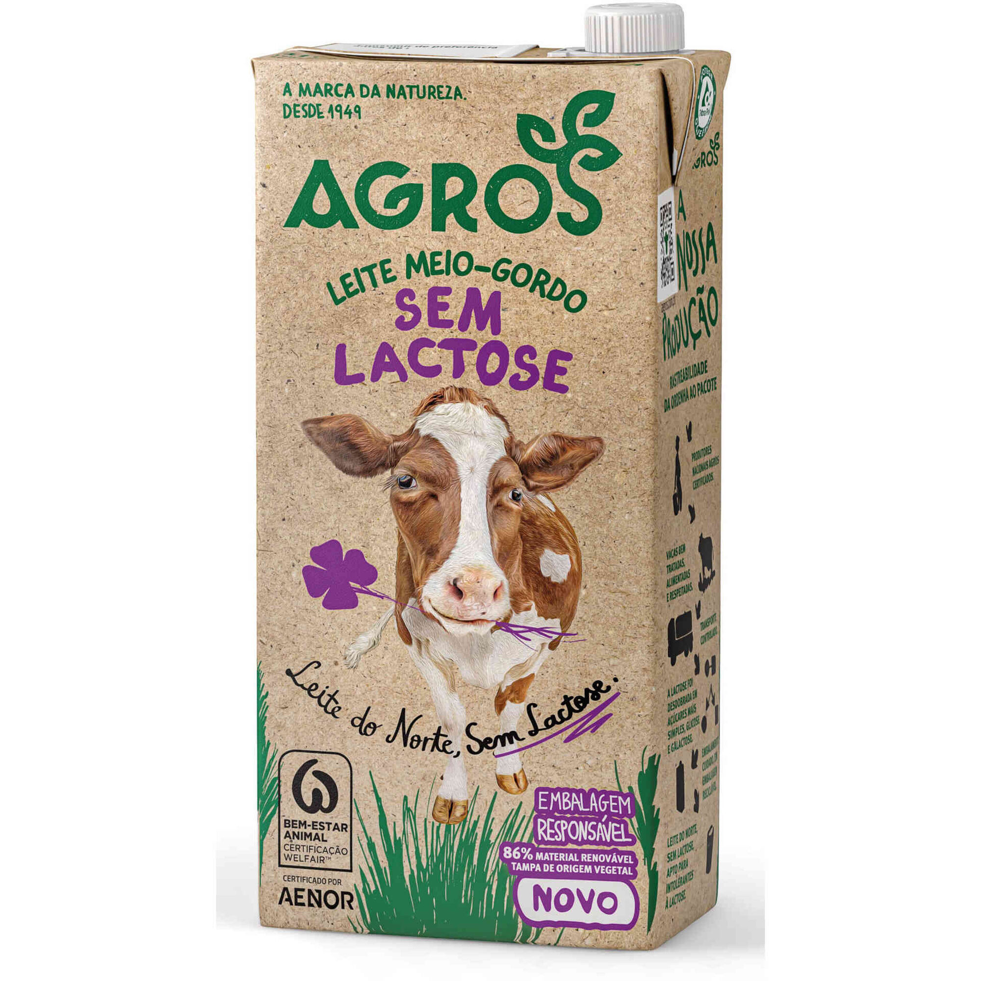 Leite UHT Meio Gordo sem Lactose