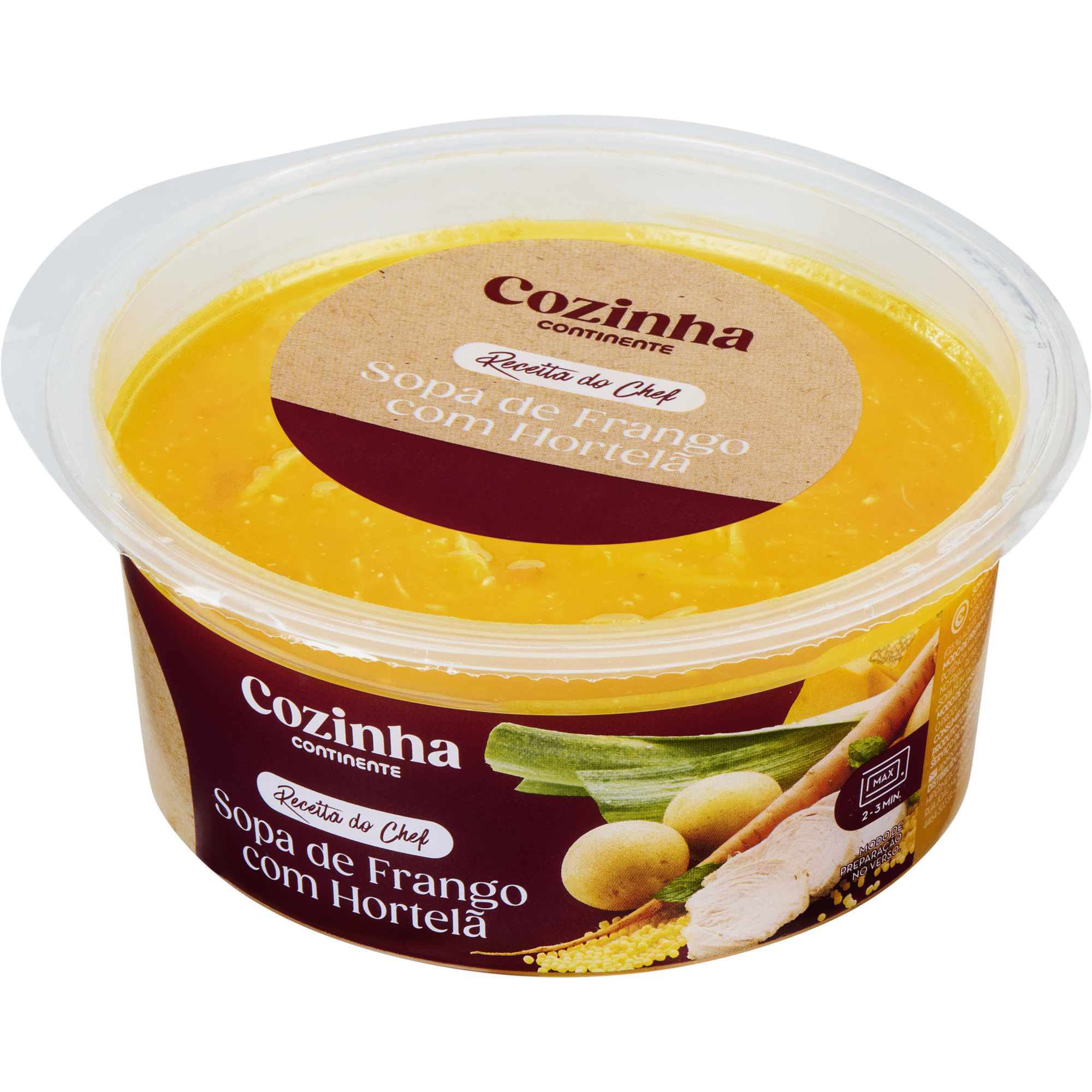 Sopa de Frango com Hortel&atilde; Cozinha Continente