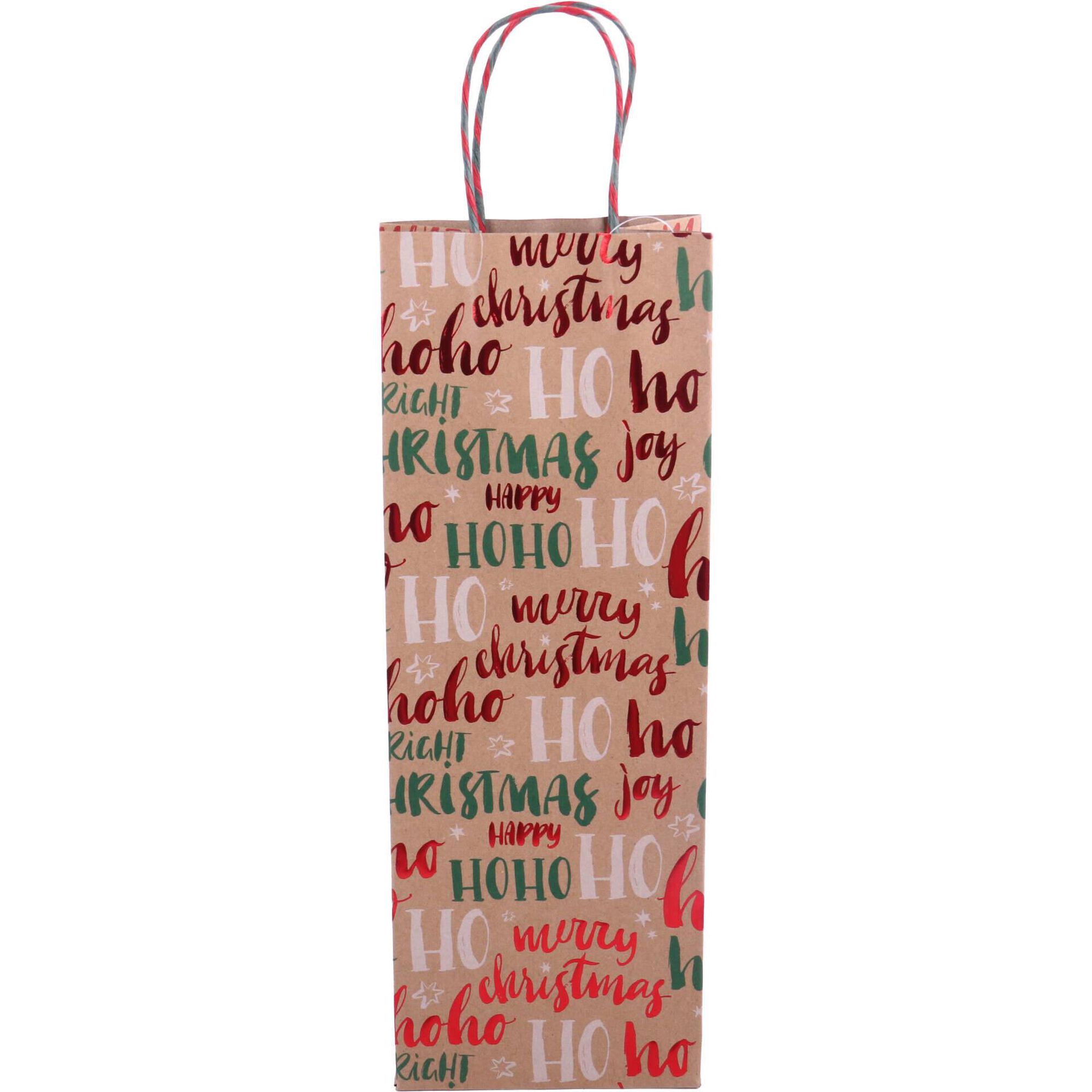 Saco para Presentes Garrafa Merry Christmas