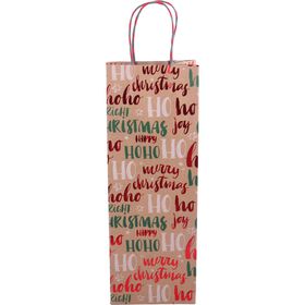 Saco para Presentes Garrafa Merry Christmas