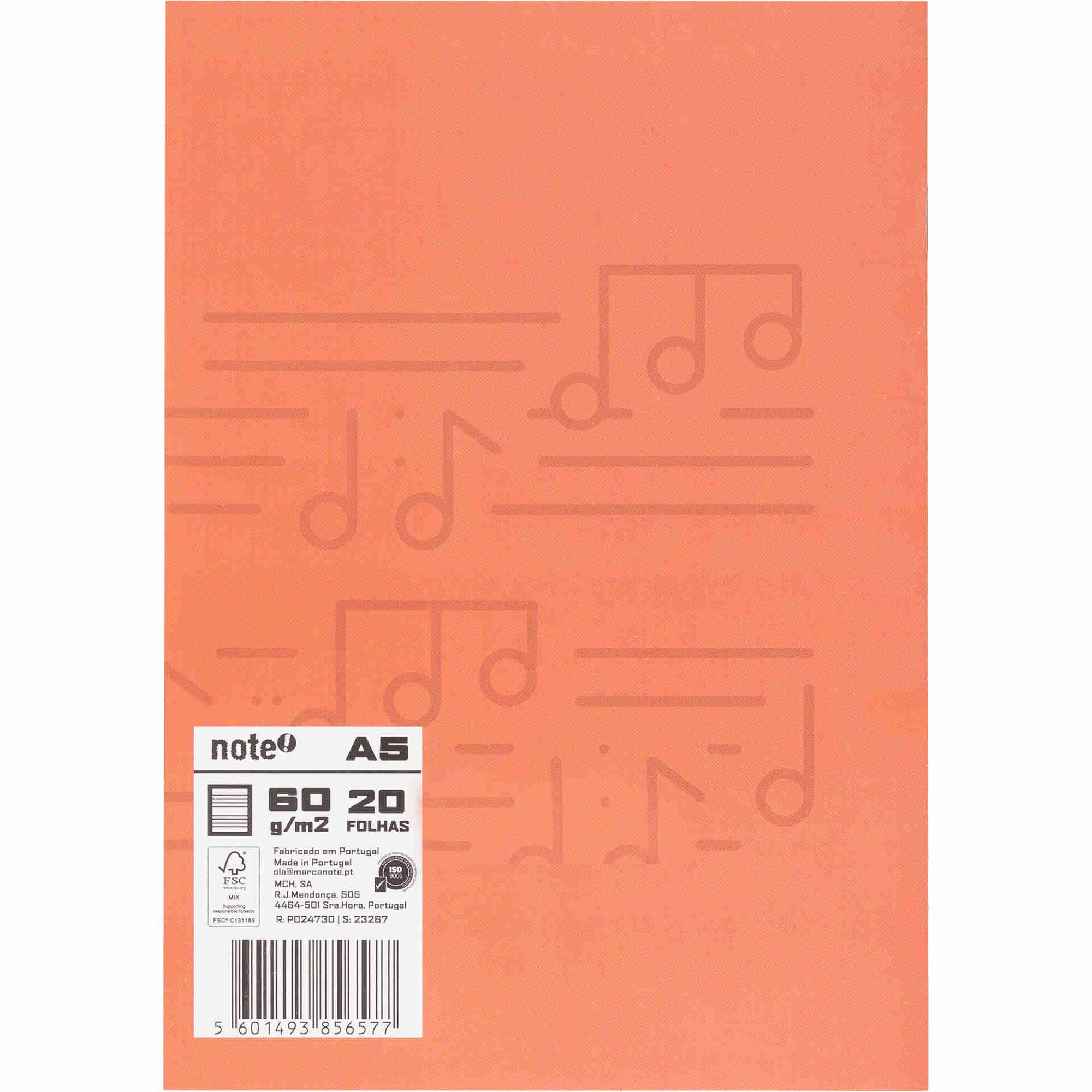 Caderno de M&uacute;sica A5 Note!