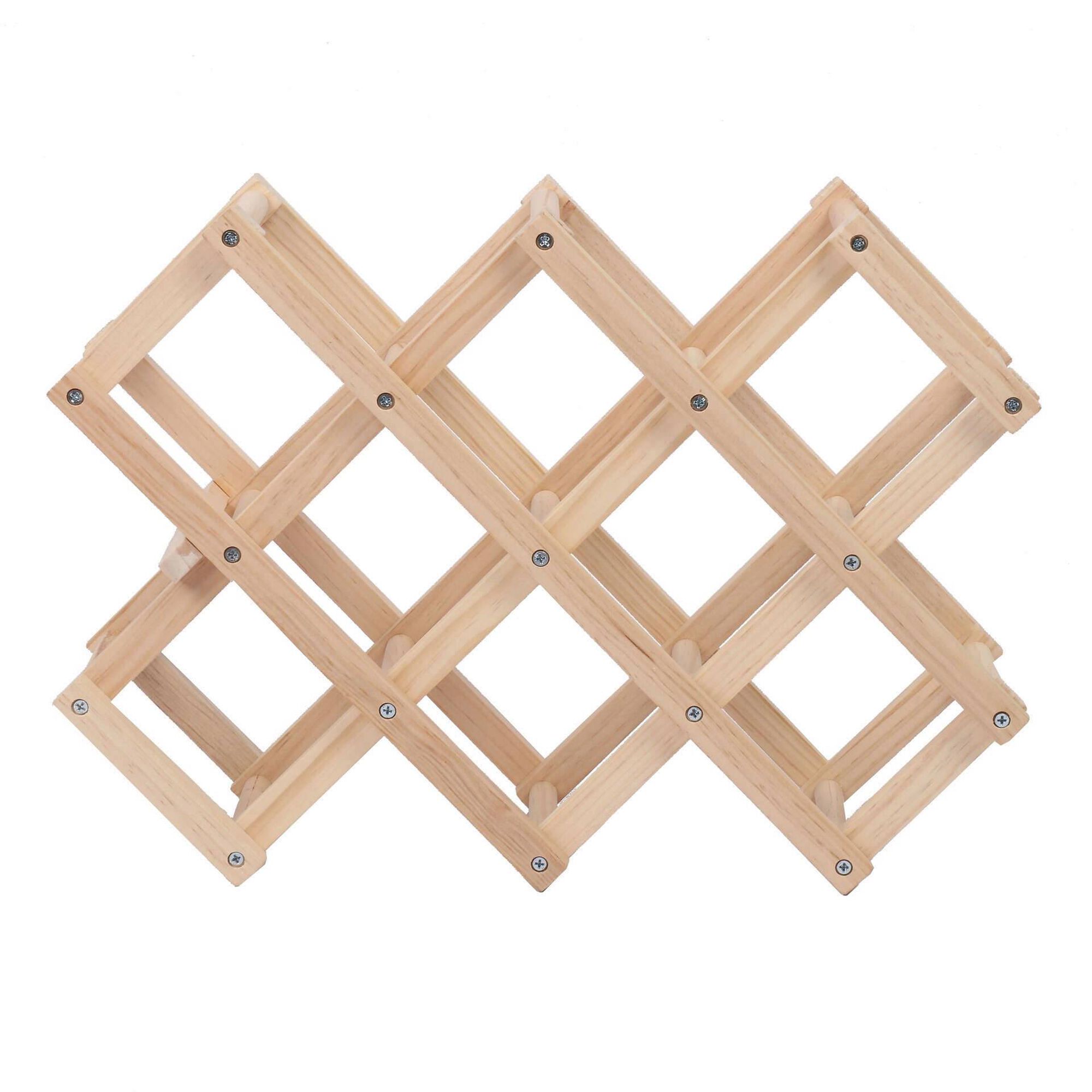 Garrafeira Madeira para 10 Garrafas Natural