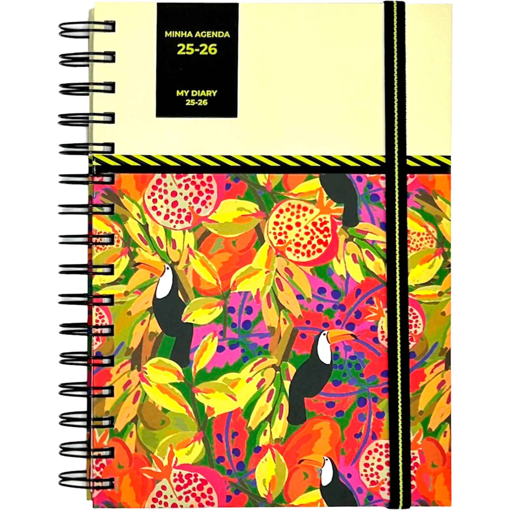 Agenda A5 2026 Espiral 16 Meses Tropic (várias cores)
