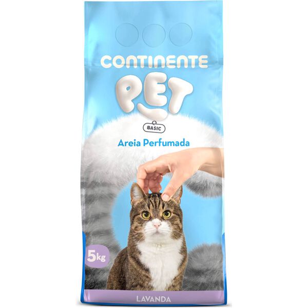 Areia Absorvente Perfumada Lavanda Continente Pet Basic