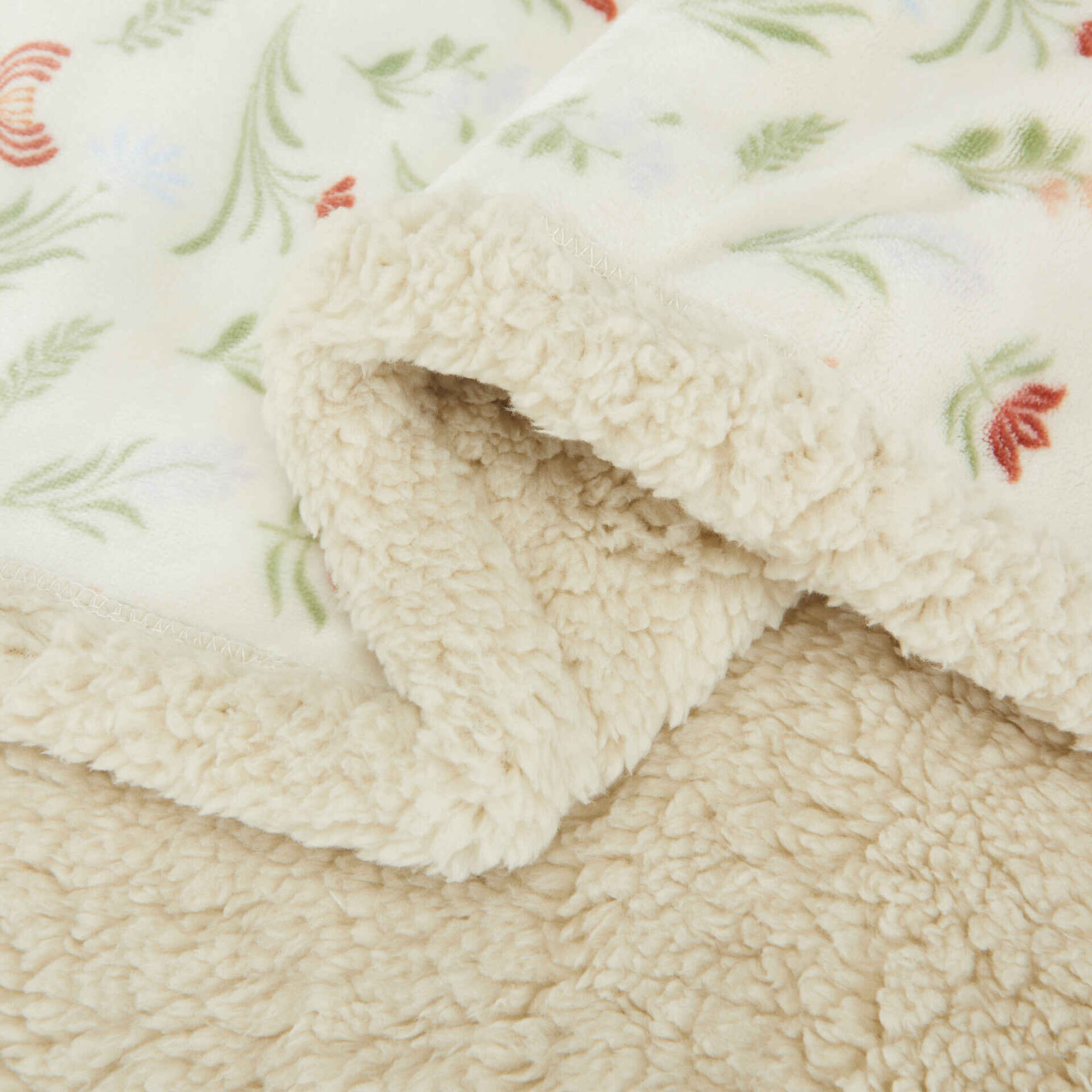 Manta Borreguito 130x160cm Bege Plantópia