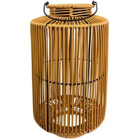 Candeeiro de Ch&atilde;o Redondo Wicker Kasa