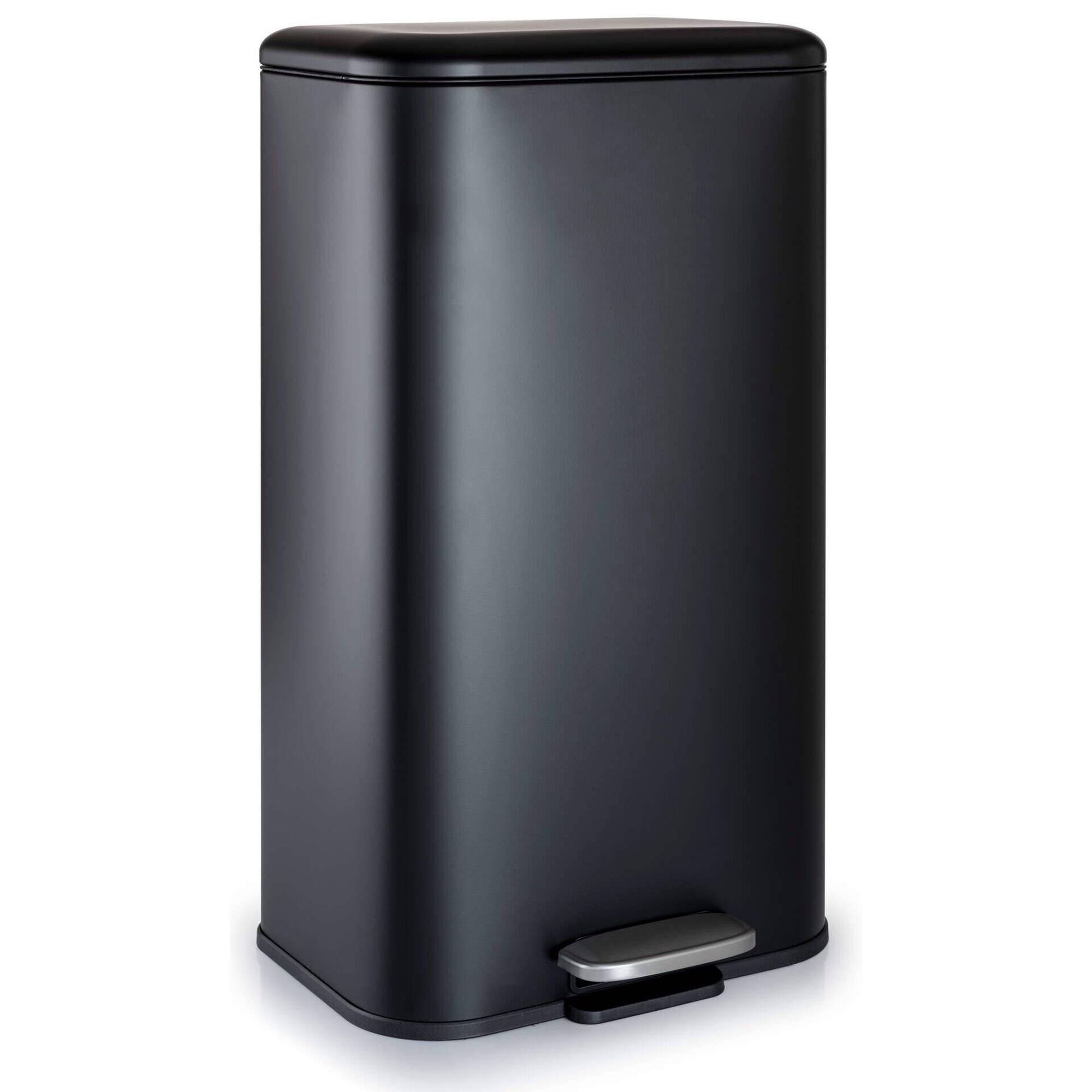 Balde do Lixo Soft Touch Preto Kasa