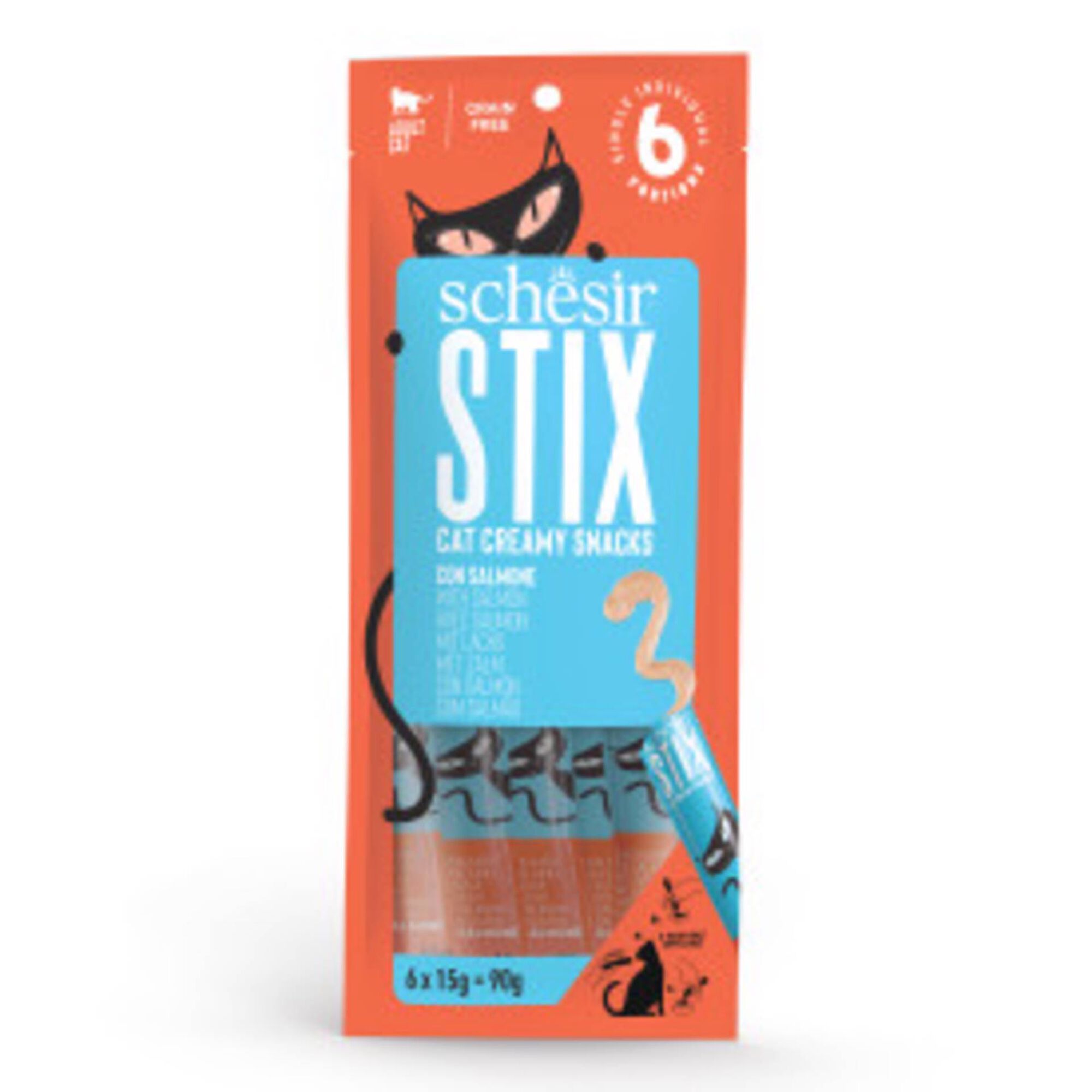 Pur&eacute; para Gato Stix Salm&atilde;o Schesir