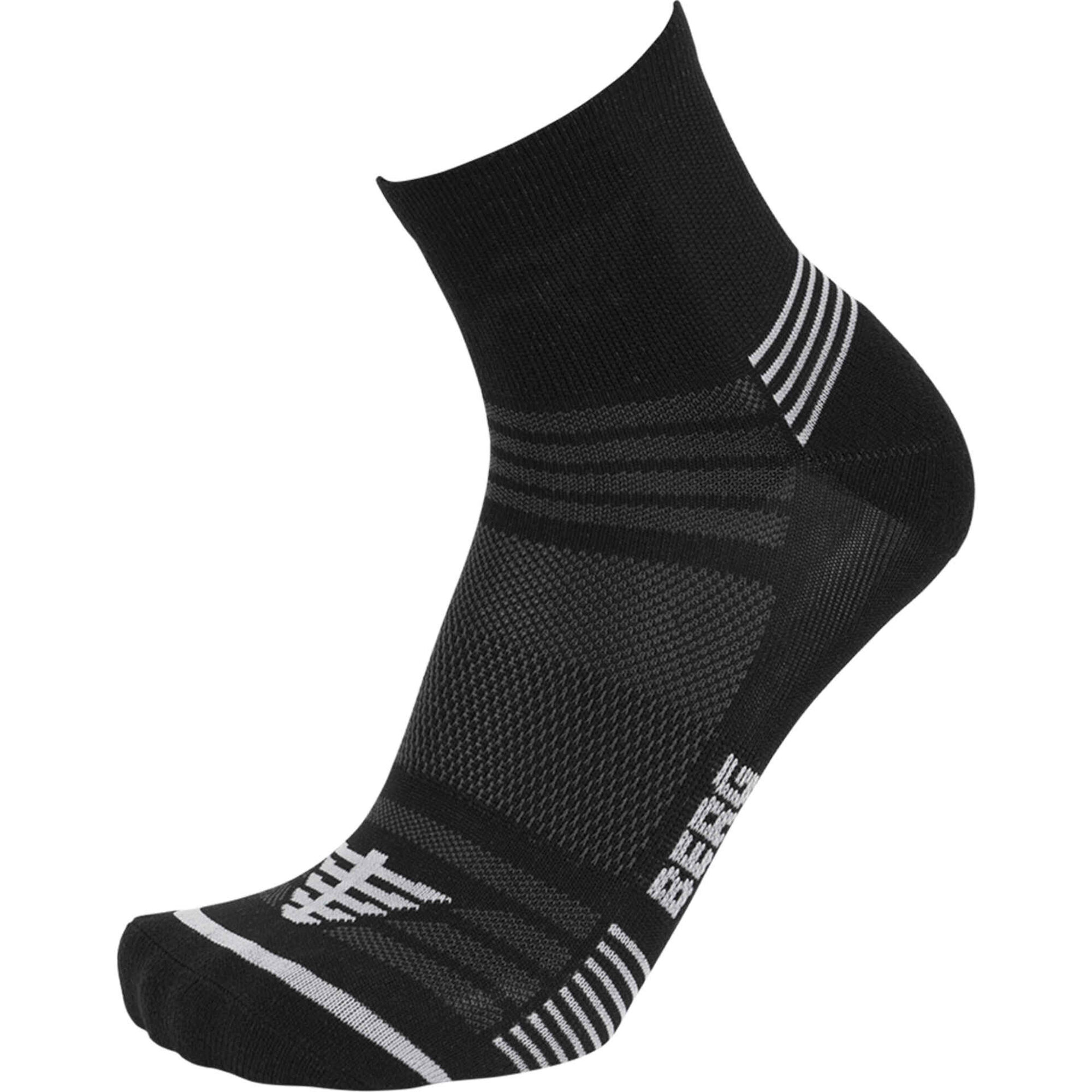 Meias Corrida Cano Curto Preto e Branco