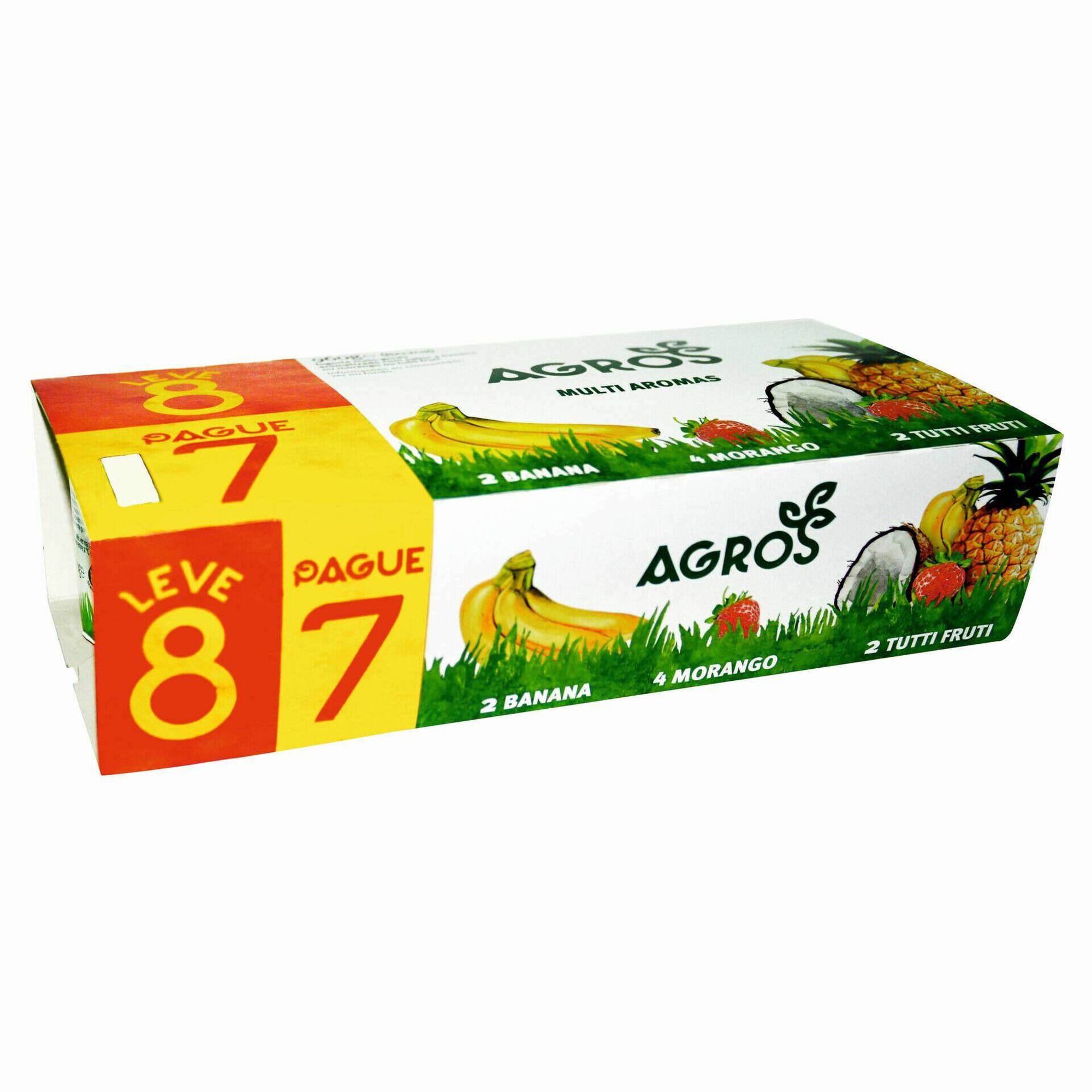 Iogurte Aroma Banana, Morango e Tutti Frutti