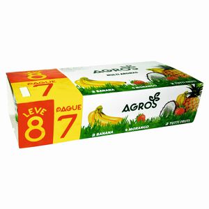Iogurte Aroma Banana, Morango e Tutti Frutti Agros