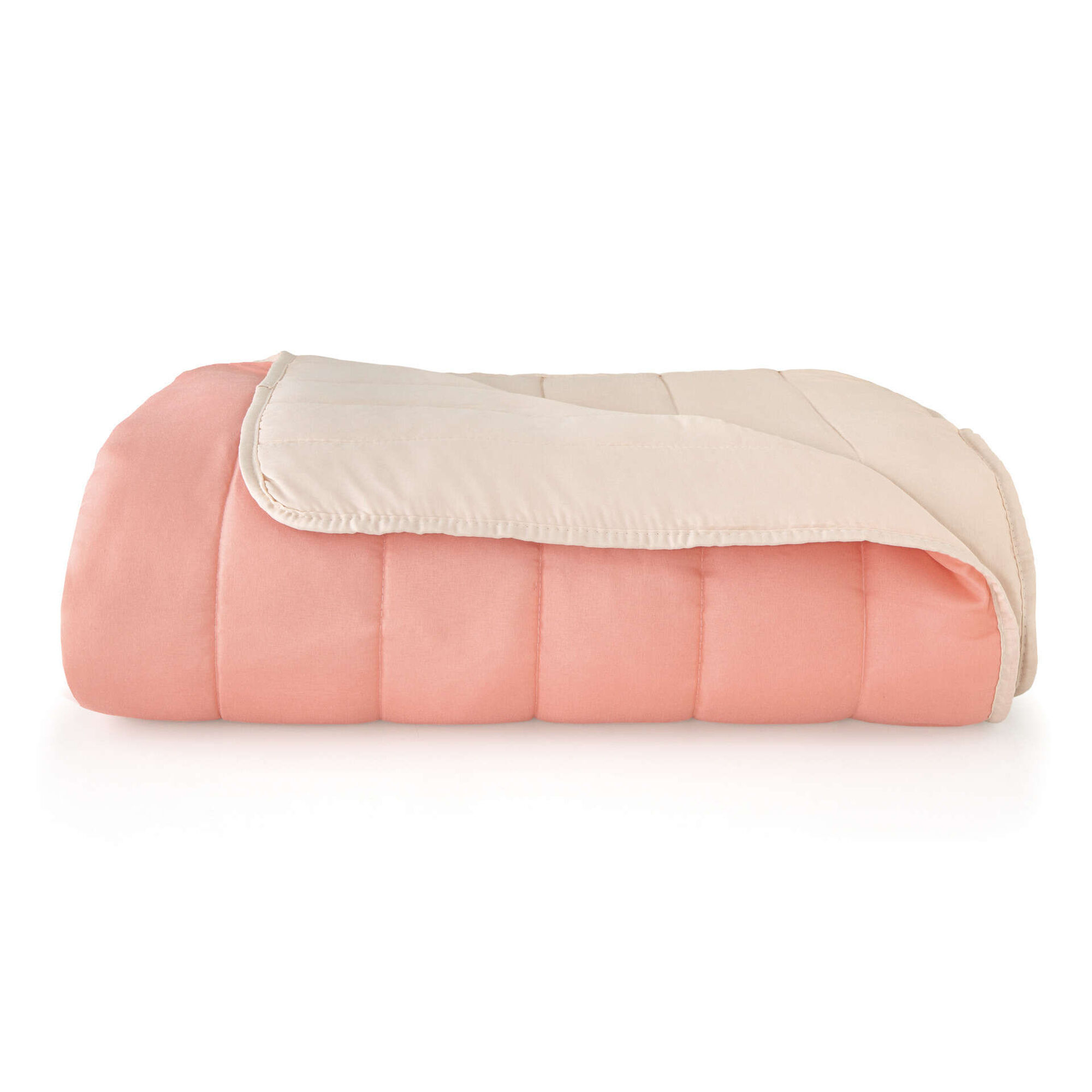 Edredão Verão 65g/m2 Bicolor Rosa e Bege