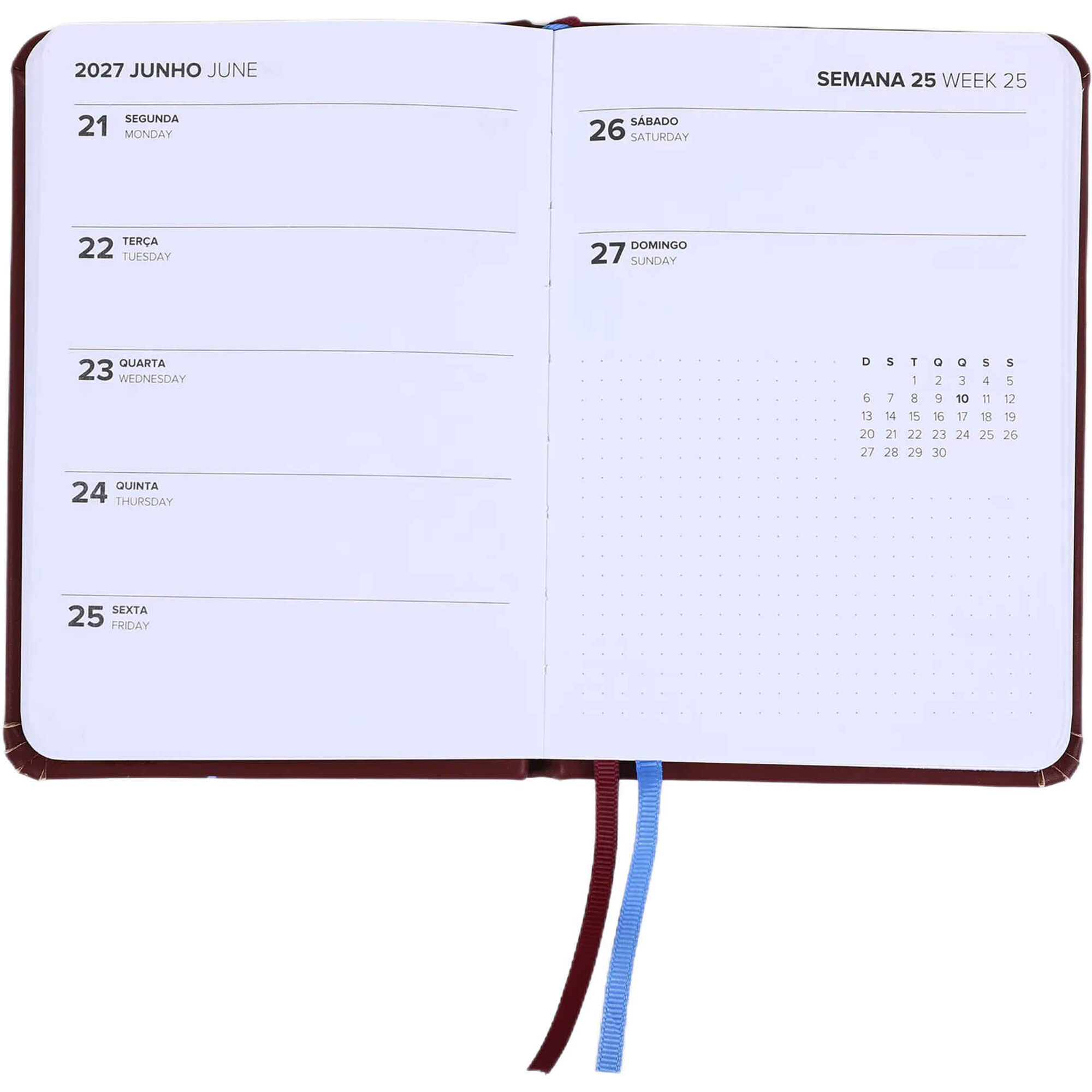 Agenda Semanal 2027 A6 Essential (v&aacute;rias cores) Note!