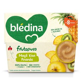 Puré de Fruta Maçã, Kiwi e Ananás +8M